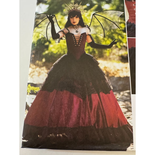 Simplicity Sewing Pattern S3063 Steampunk Costume Corset Skirt Halloween Bat UC