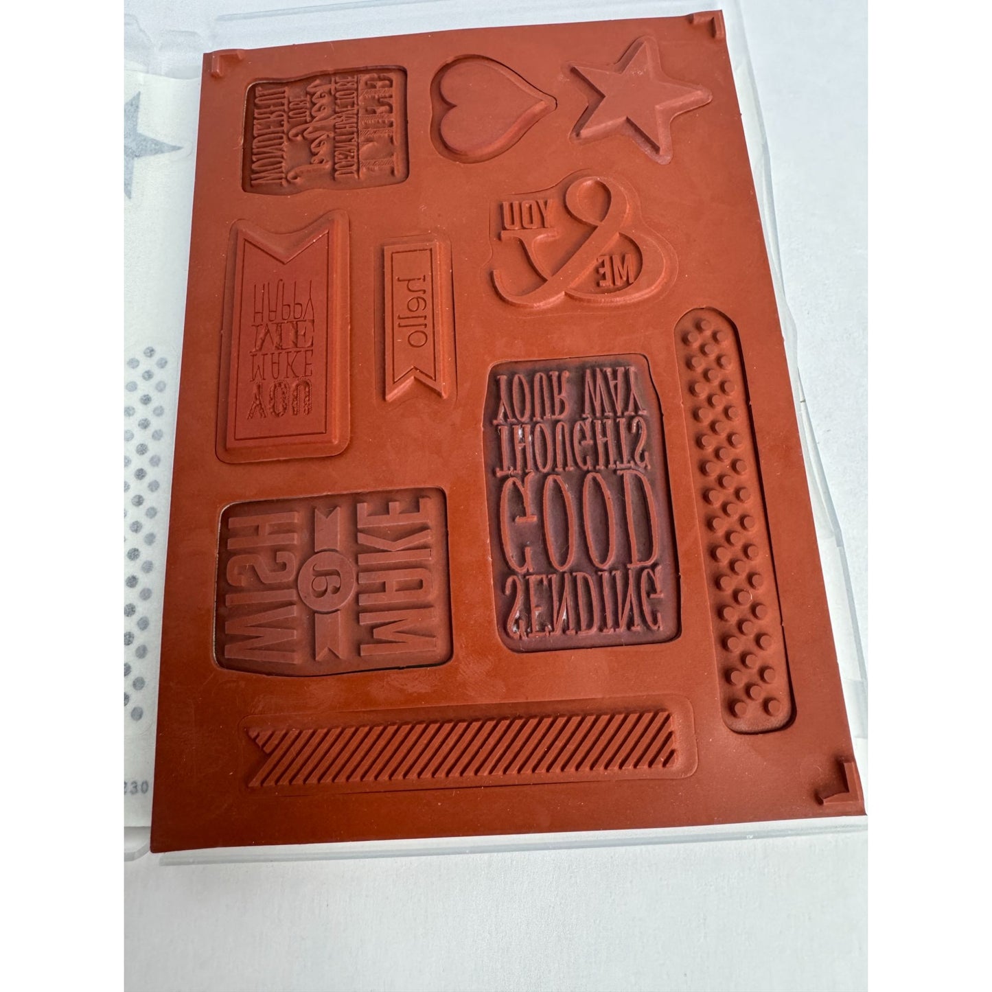 Stampin Up Rubber Stamp Set Perfect Pennants Good Thoughts Friends Card Making