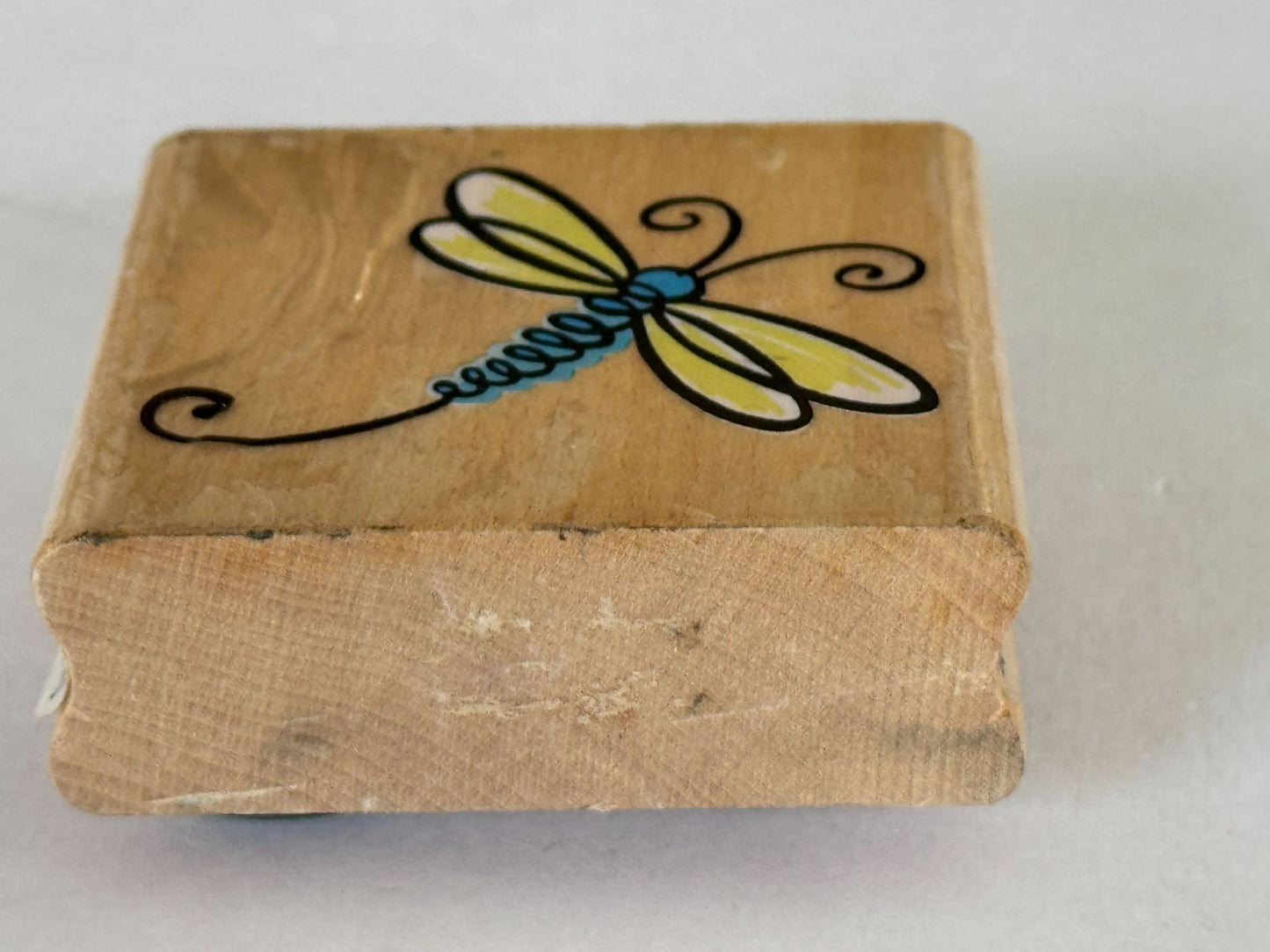 Stampendous Rubber Stamp Ma Dragonfly Nature Spring Garden Card Making Wooden