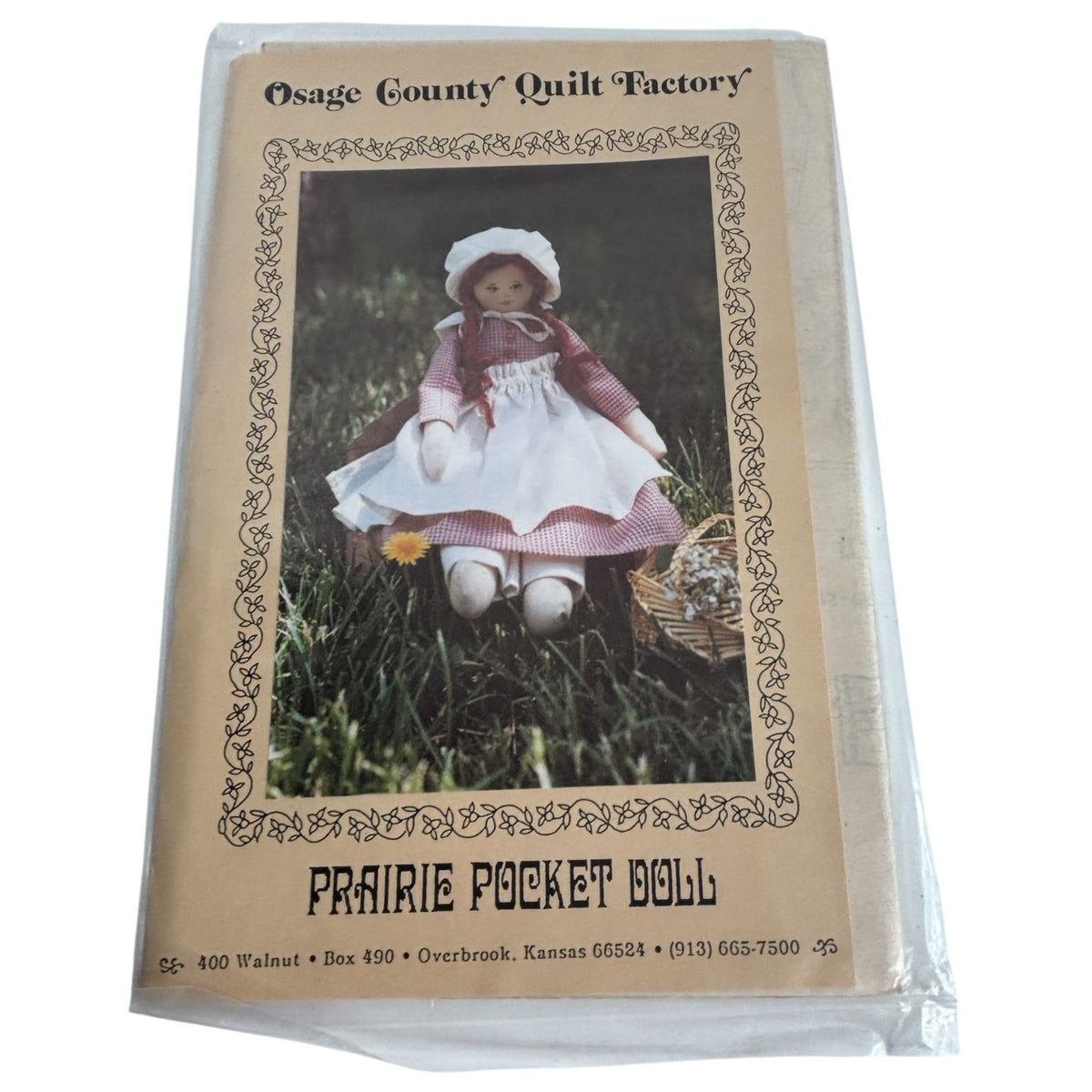 Osage County Quilt Factory Pattern Prairie Pocket Rag Doll 12 Inch Clothing UC