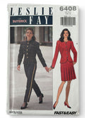 Butterick Sewing Pattern 6408: Misses' Jacket, Skirt and Pants