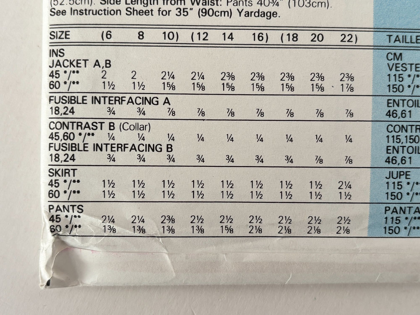Butterick Sewing Pattern 6408: Misses' Jacket, Skirt and Pants