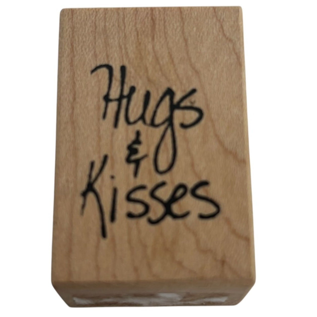 Stampa Rosa Rubber Stamp Hugs and Kisses Card Making Words Sentiment Romantic