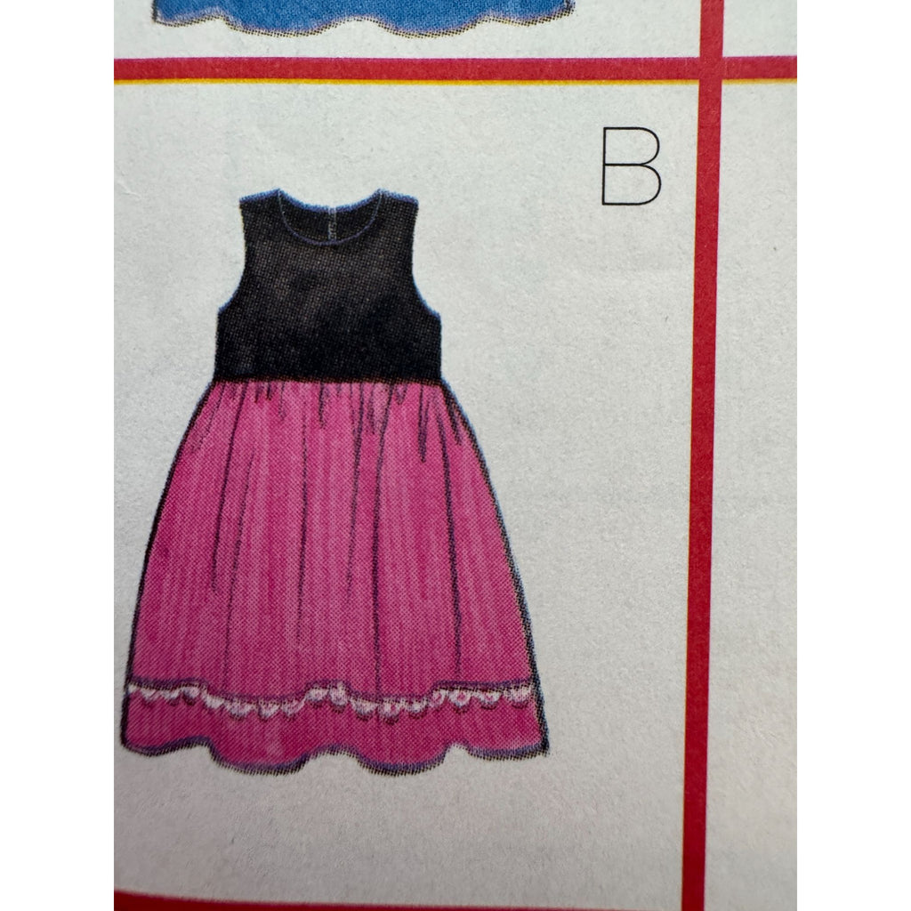 Butterick Sewing Pattern 6285 Jumper Blouse Top Outfit Girls 2 3 4 5 Uncut Easy