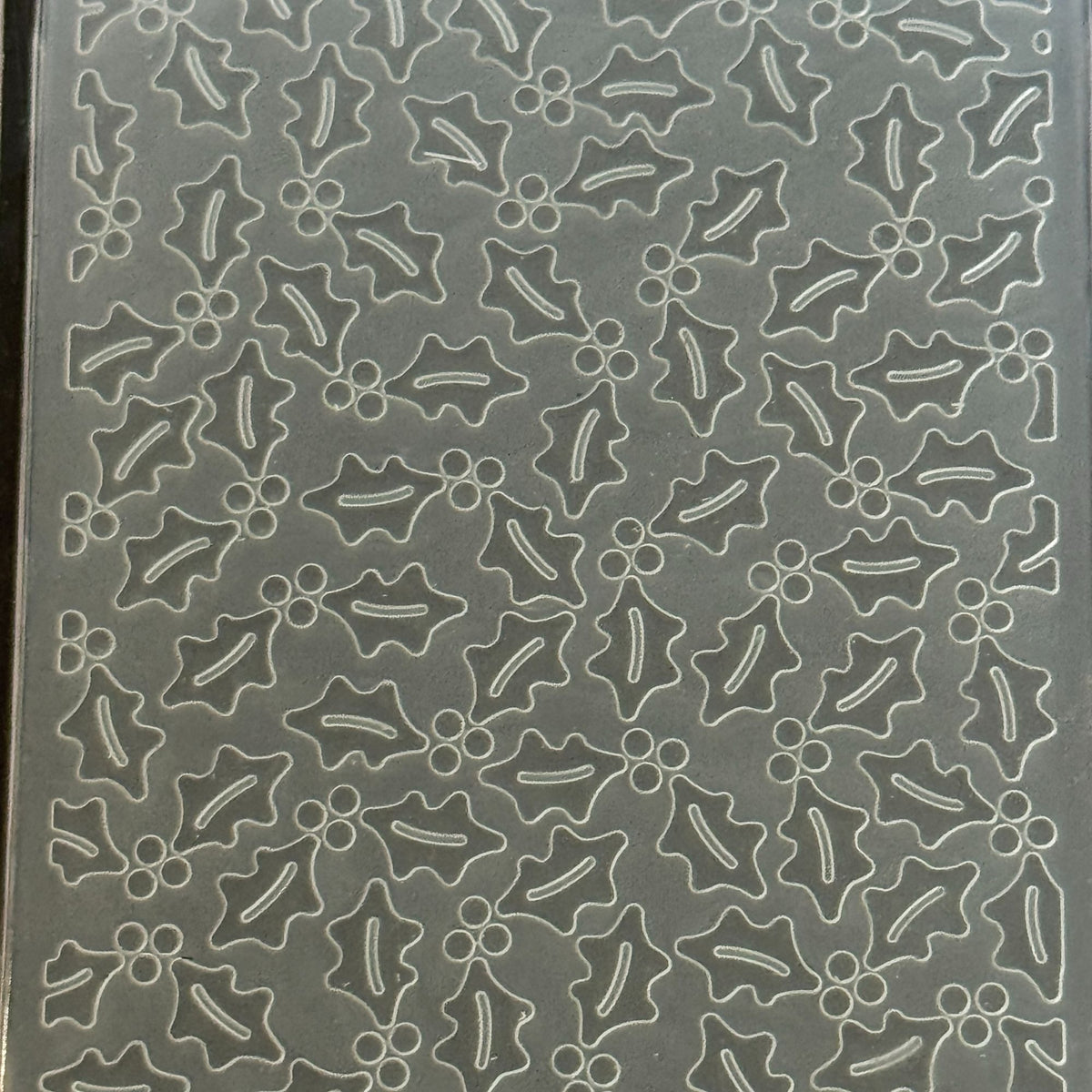 The Paper Studio Embossing Folder Holly Christmas Leaves Berries Card Making A2