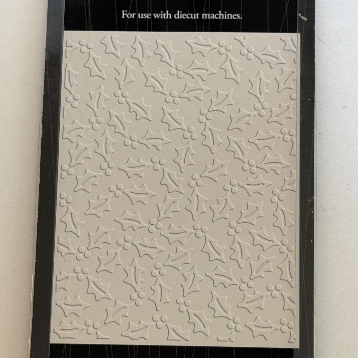 The Paper Studio Embossing Folder Holly Christmas Leaves Berries Card Making A2