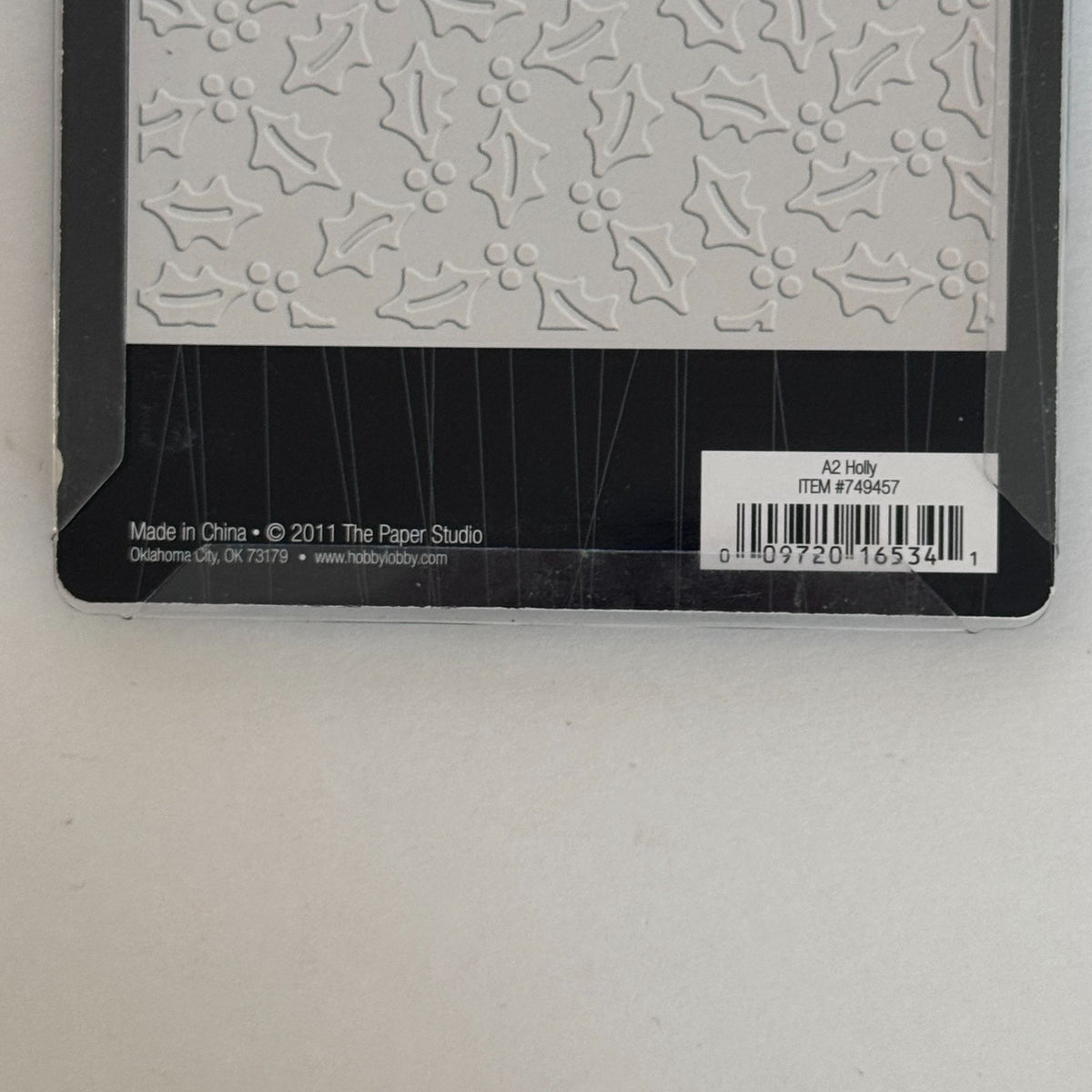 The Paper Studio Embossing Folder Holly Christmas Leaves Berries Card Making A2