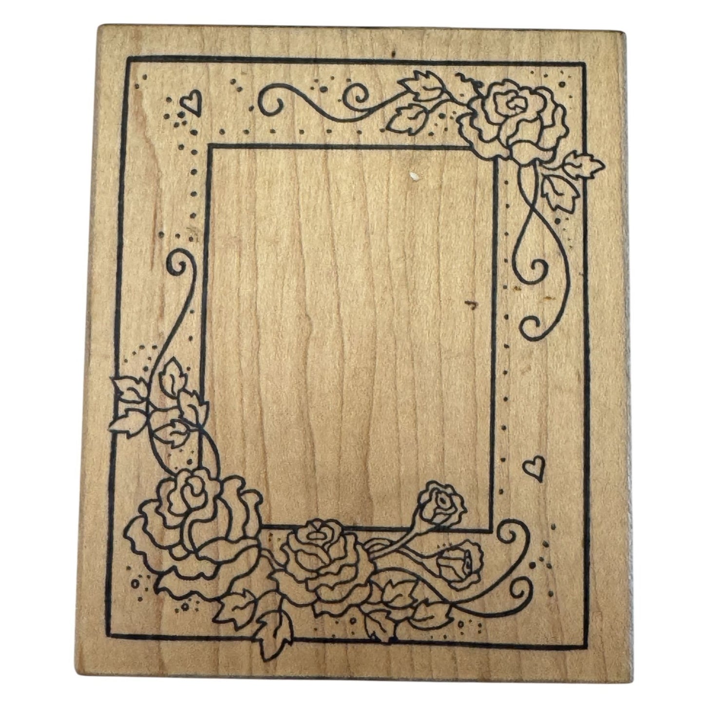 Great Impressions Rubber Stamp Rose Frame Photo Flowers Large Big Scrapbooking Cardmaking