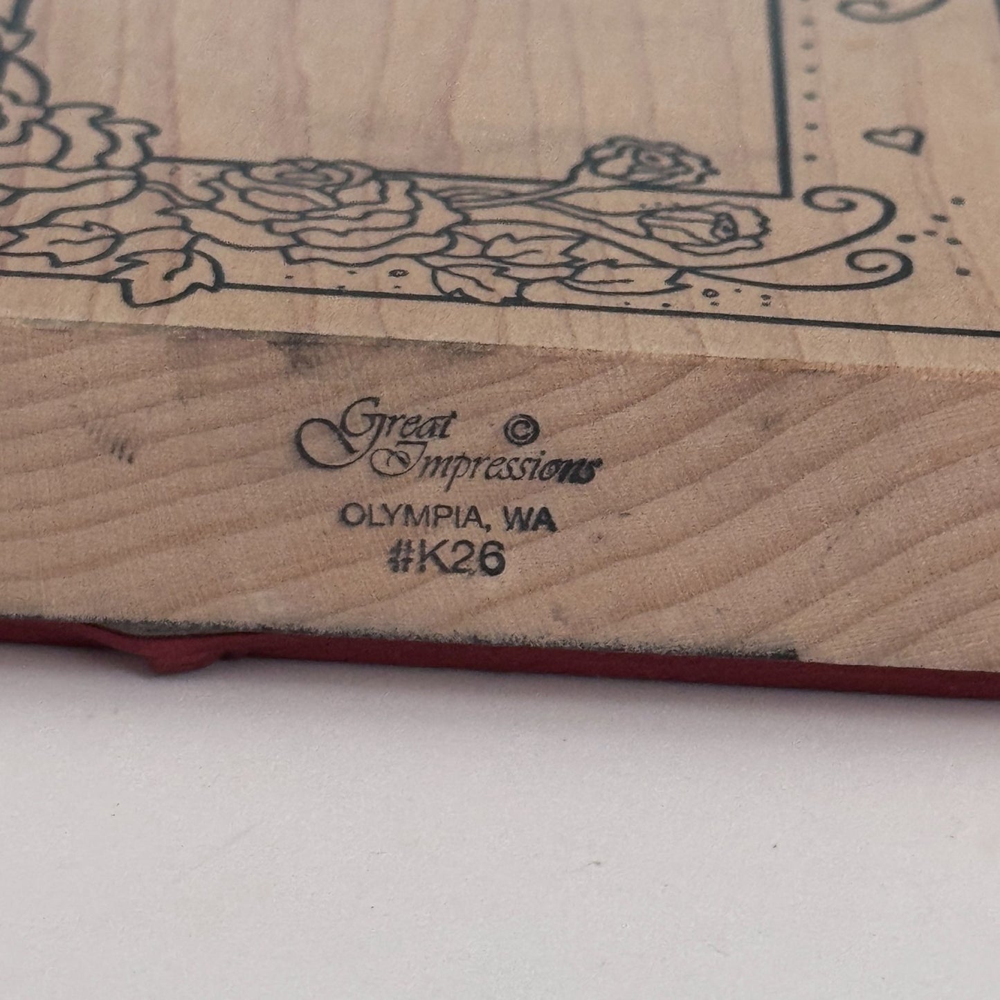 Great Impressions Rubber Stamp Rose Frame Photo Flowers Large Big Scrapbooking Cardmaking