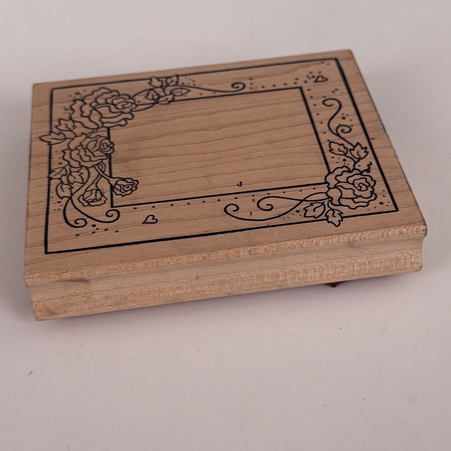 Great Impressions Rubber Stamp Rose Frame Photo Flowers Large Big Scrapbooking Cardmaking