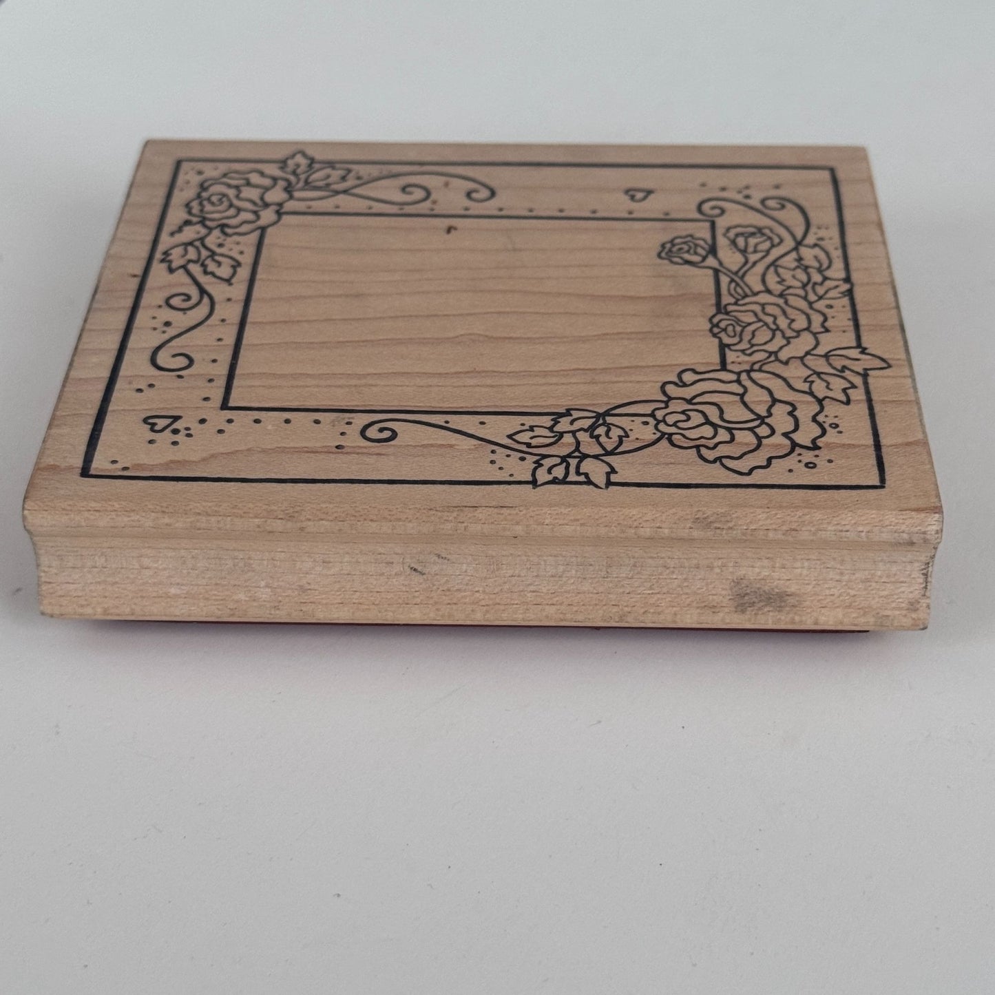 Great Impressions Rubber Stamp Rose Frame Photo Flowers Large Big Scrapbooking Cardmaking