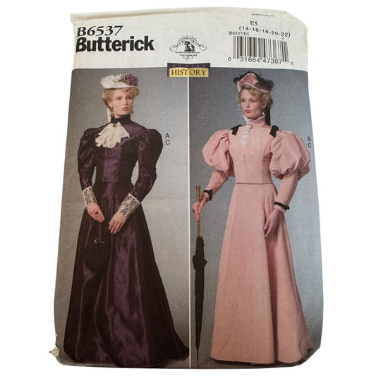 Butterick Sewing Pattern B6537 Making History Costume 14-22 Edwardian Skirt UC