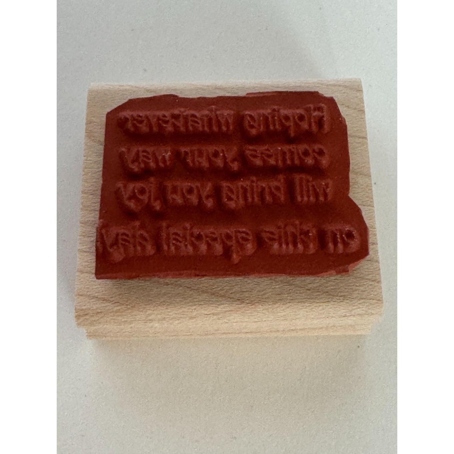 Stampin Up Rubber Stamp Joy on Birthday Card Making Sentiment Words Rhyme Day