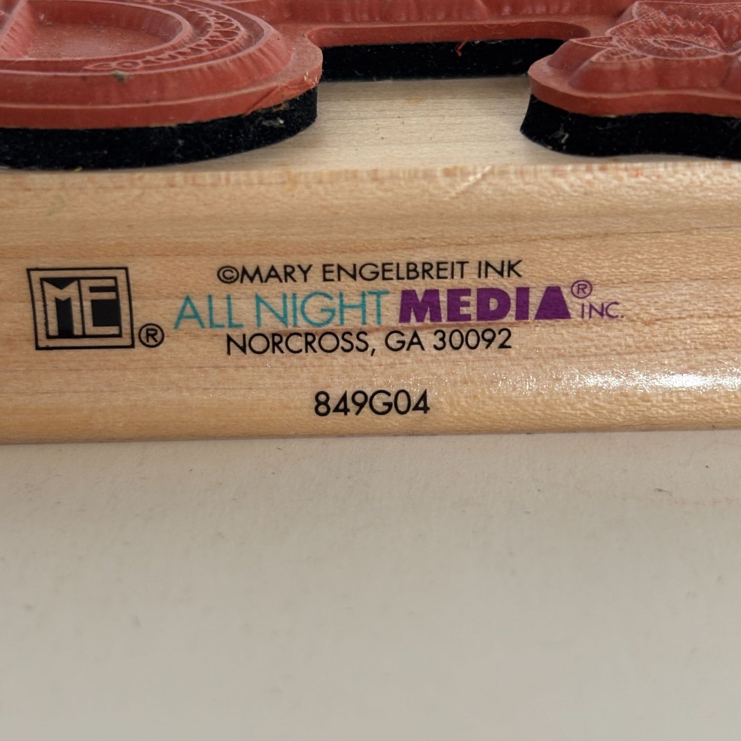 All Night Media Rubber Stamp Peace Mary Engelbreit Christmas Winter Holiday Word