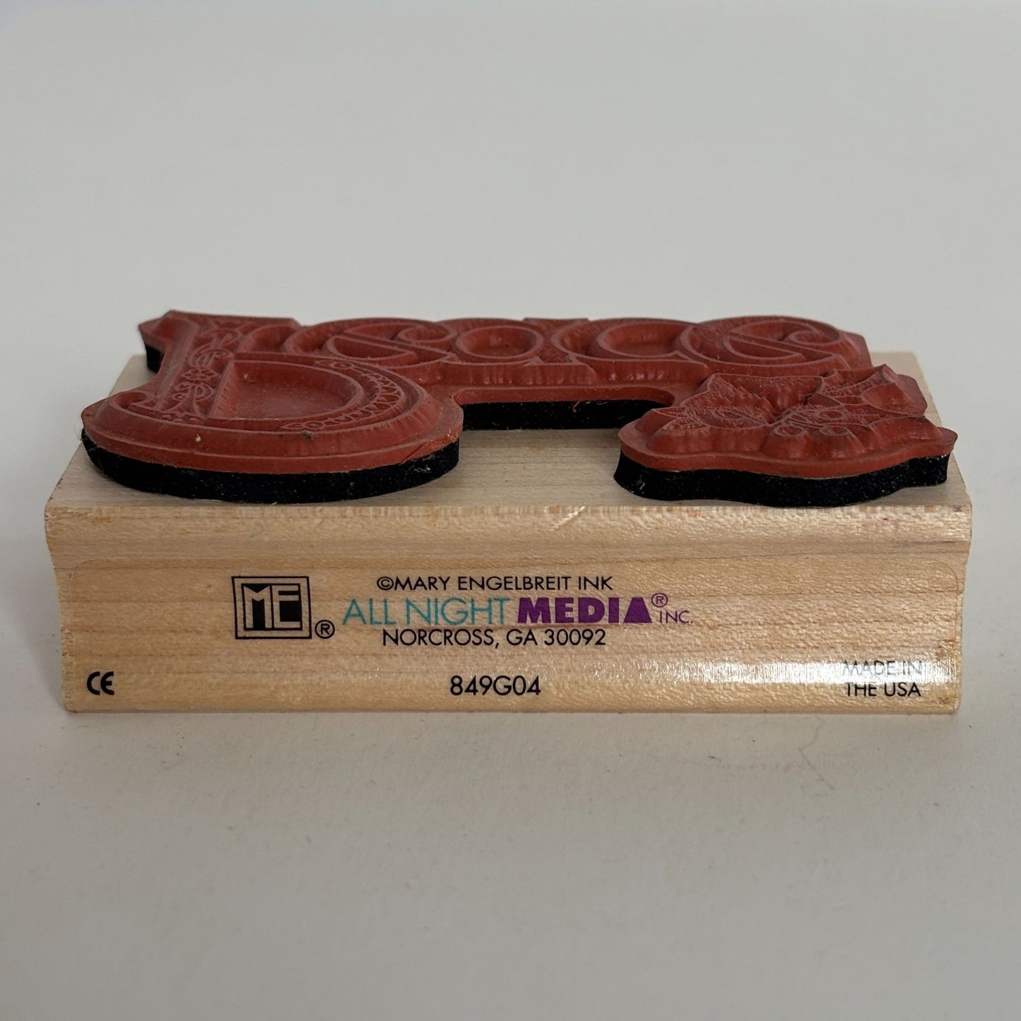 All Night Media Rubber Stamp Peace Mary Engelbreit Christmas Winter Holiday Word