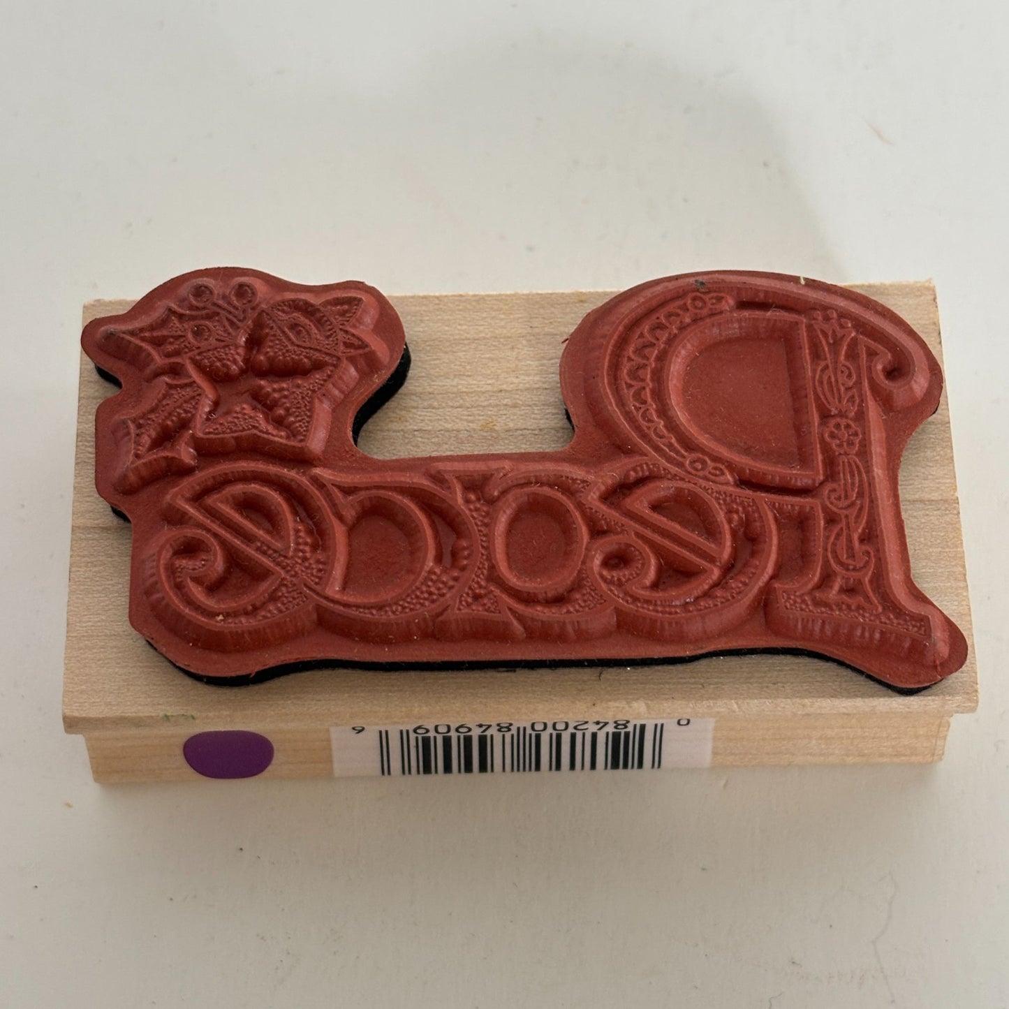 All Night Media Rubber Stamp Peace Mary Engelbreit Christmas Winter Holiday Word