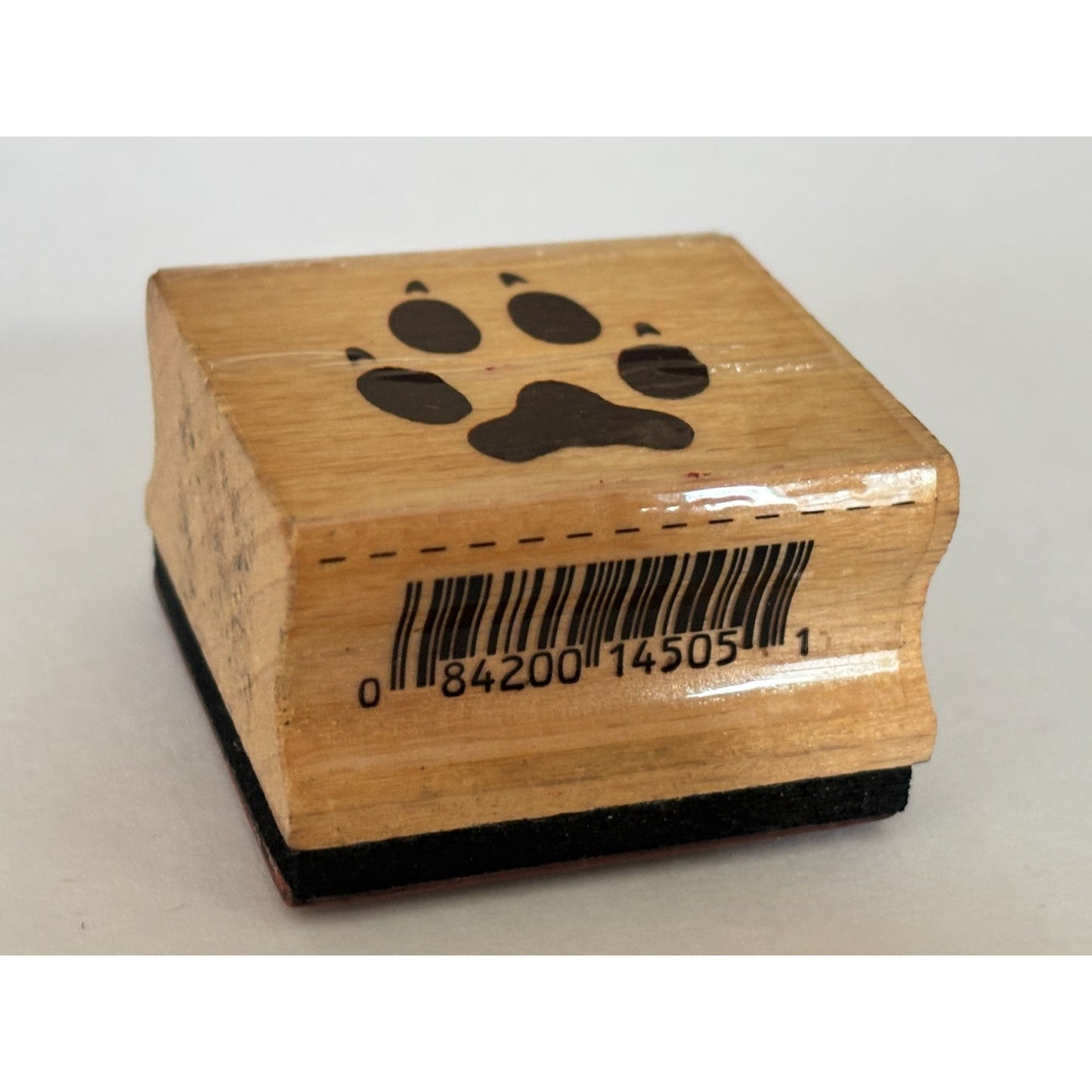 StampCraft Rubber Stamp Dog Paw Print Pet Sympathy Cardmaking Animal Craft Wood Mounted