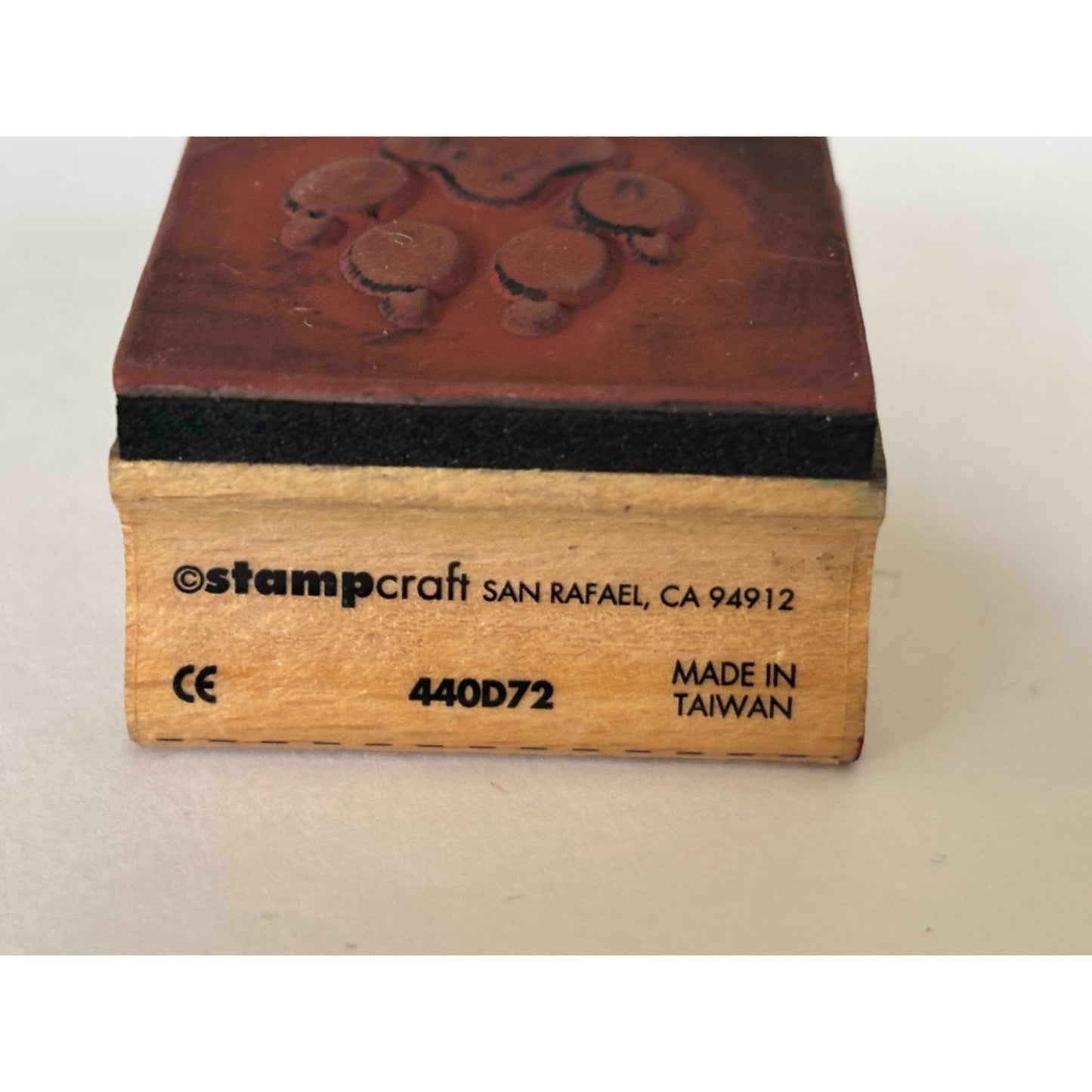StampCraft Rubber Stamp Dog Paw Print Pet Sympathy Cardmaking Animal Craft Wood Mounted