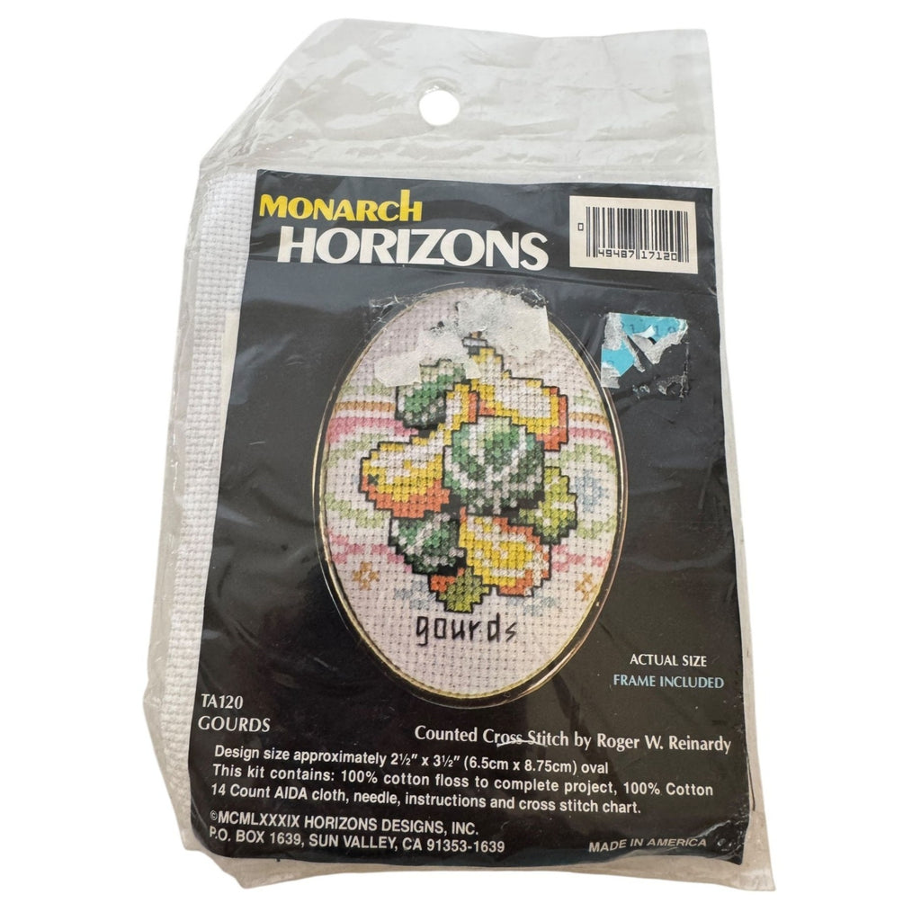Monarch Horizons Gourds Counted Cross Stitch Kit Kitchen Home Decor Food Small