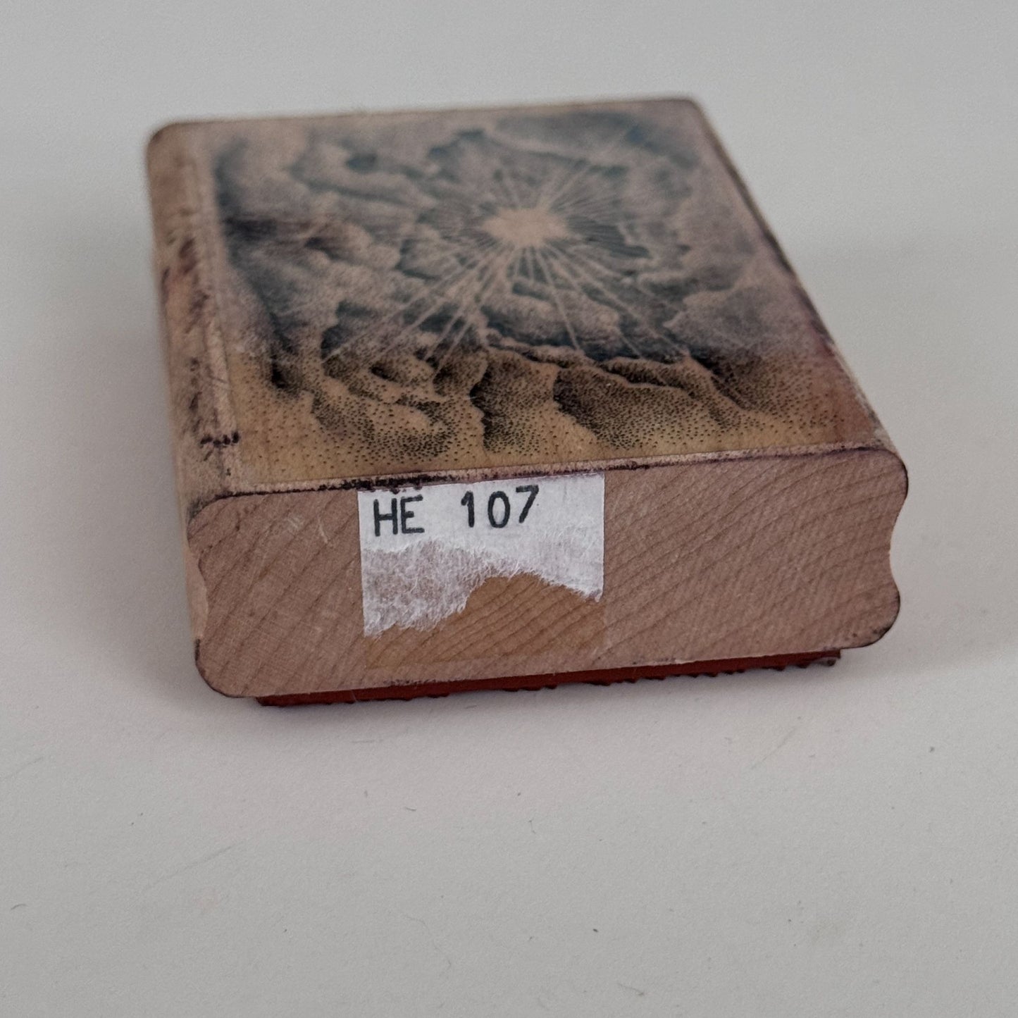 Stampscapes Rubber Stamp Cloud With Sun 107E Landscape Sky Scene Nature Wooden