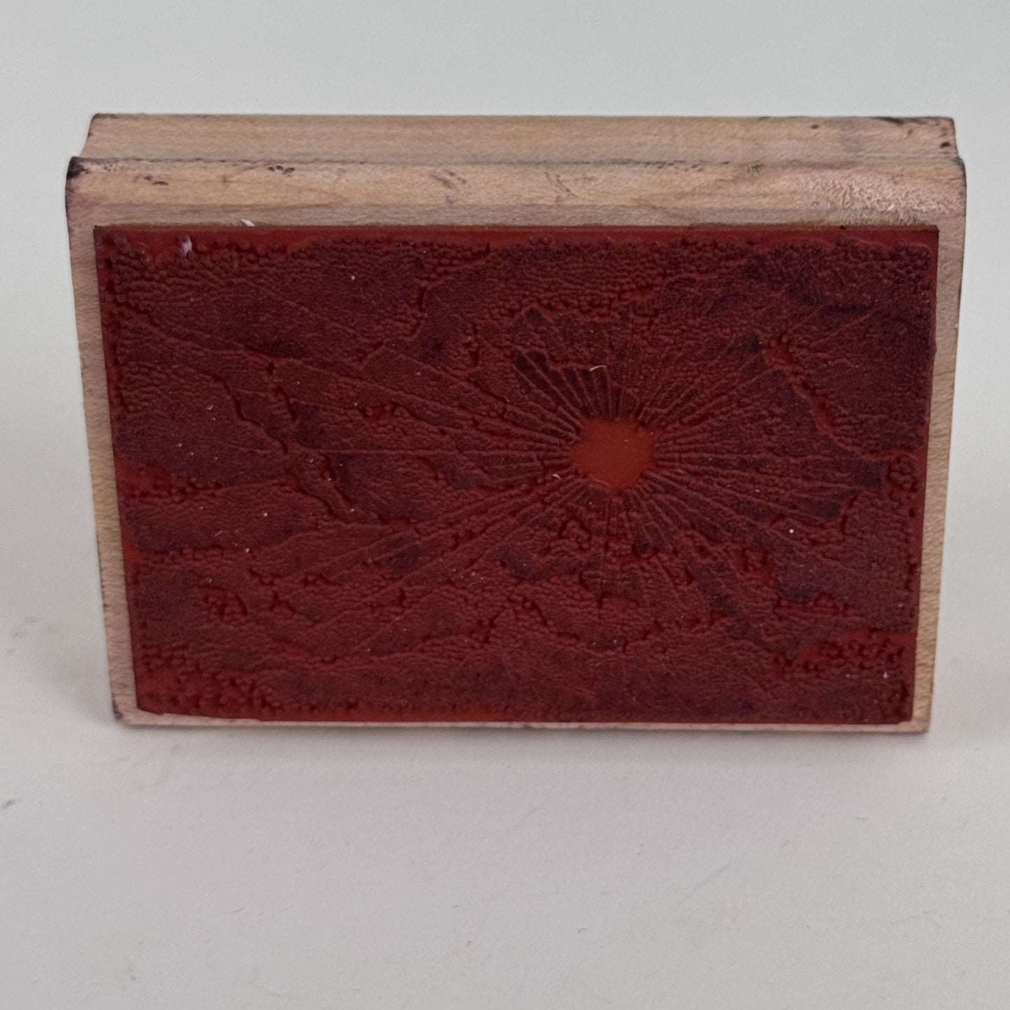 Stampscapes Rubber Stamp Cloud With Sun 107E Landscape Sky Scene Nature Wooden