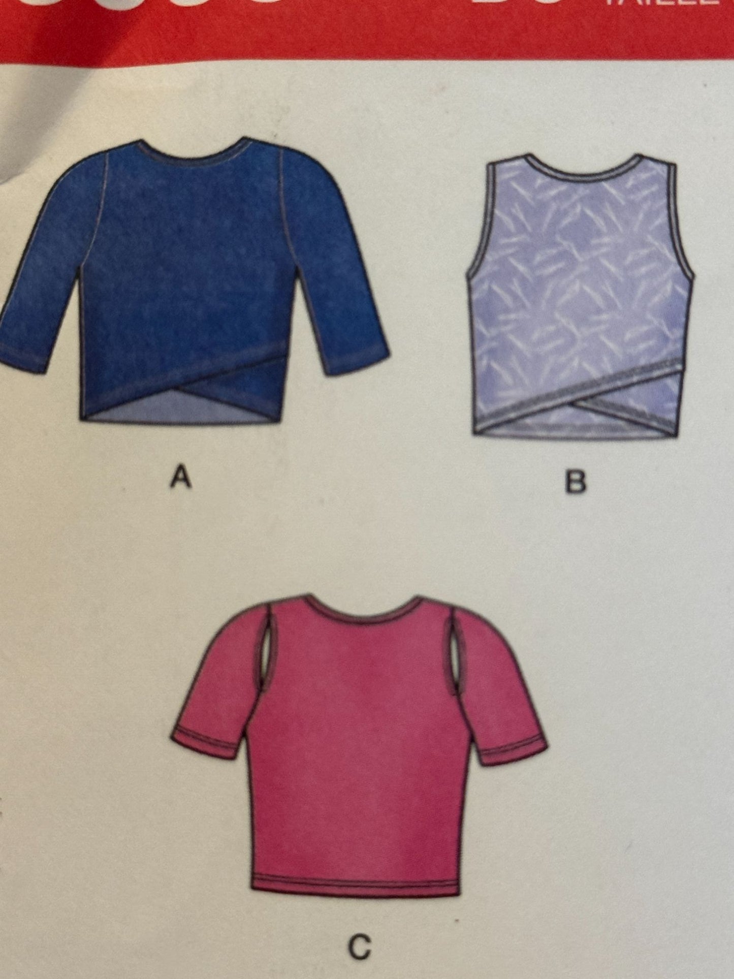 Simplicity Sewing Pattern 8609 Misses Crossover Crop Top Hi Low Skirt Sizes 4-12