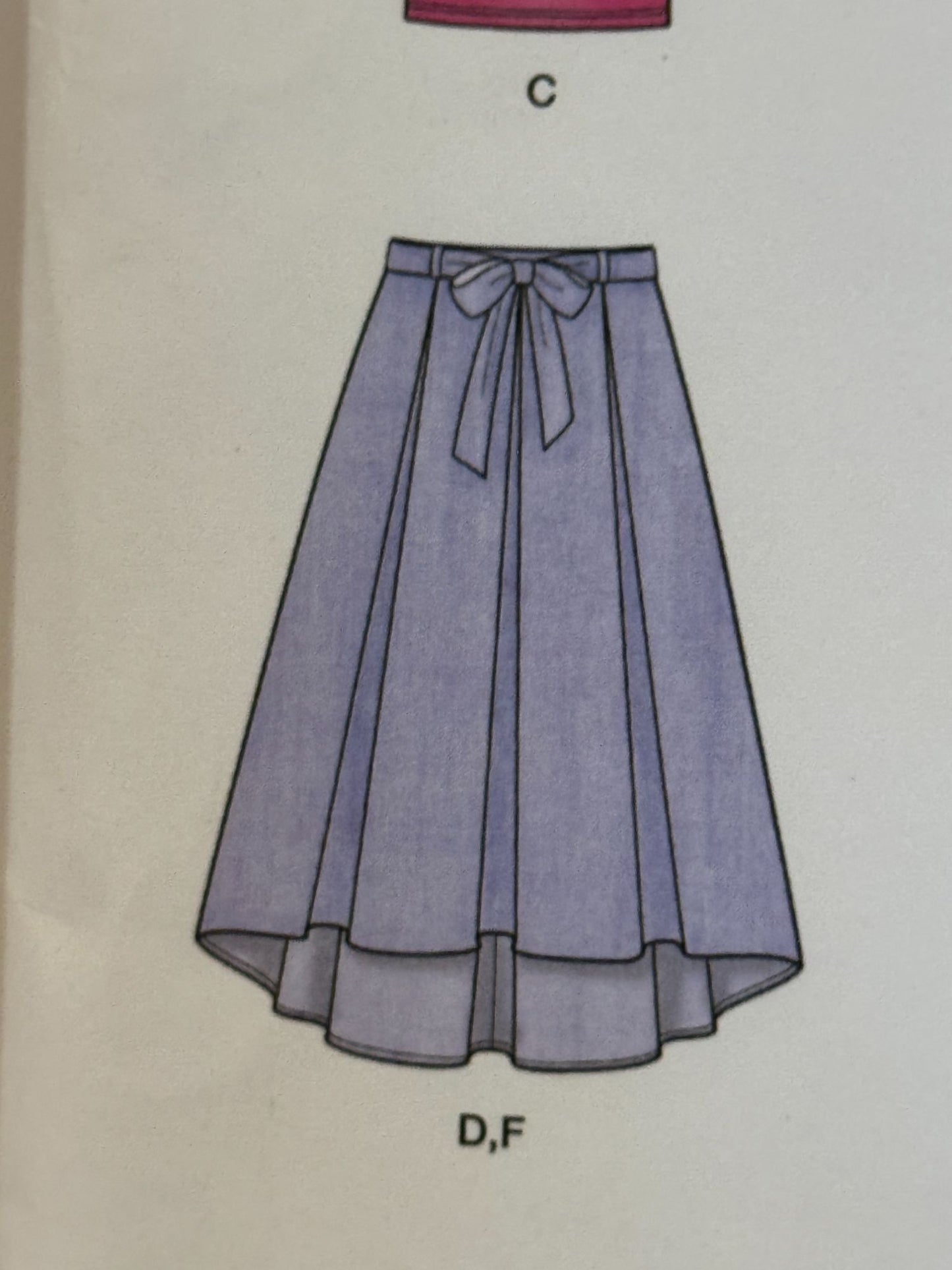 Simplicity Sewing Pattern 8609 Misses Crossover Crop Top Hi Low Skirt Sizes 4-12
