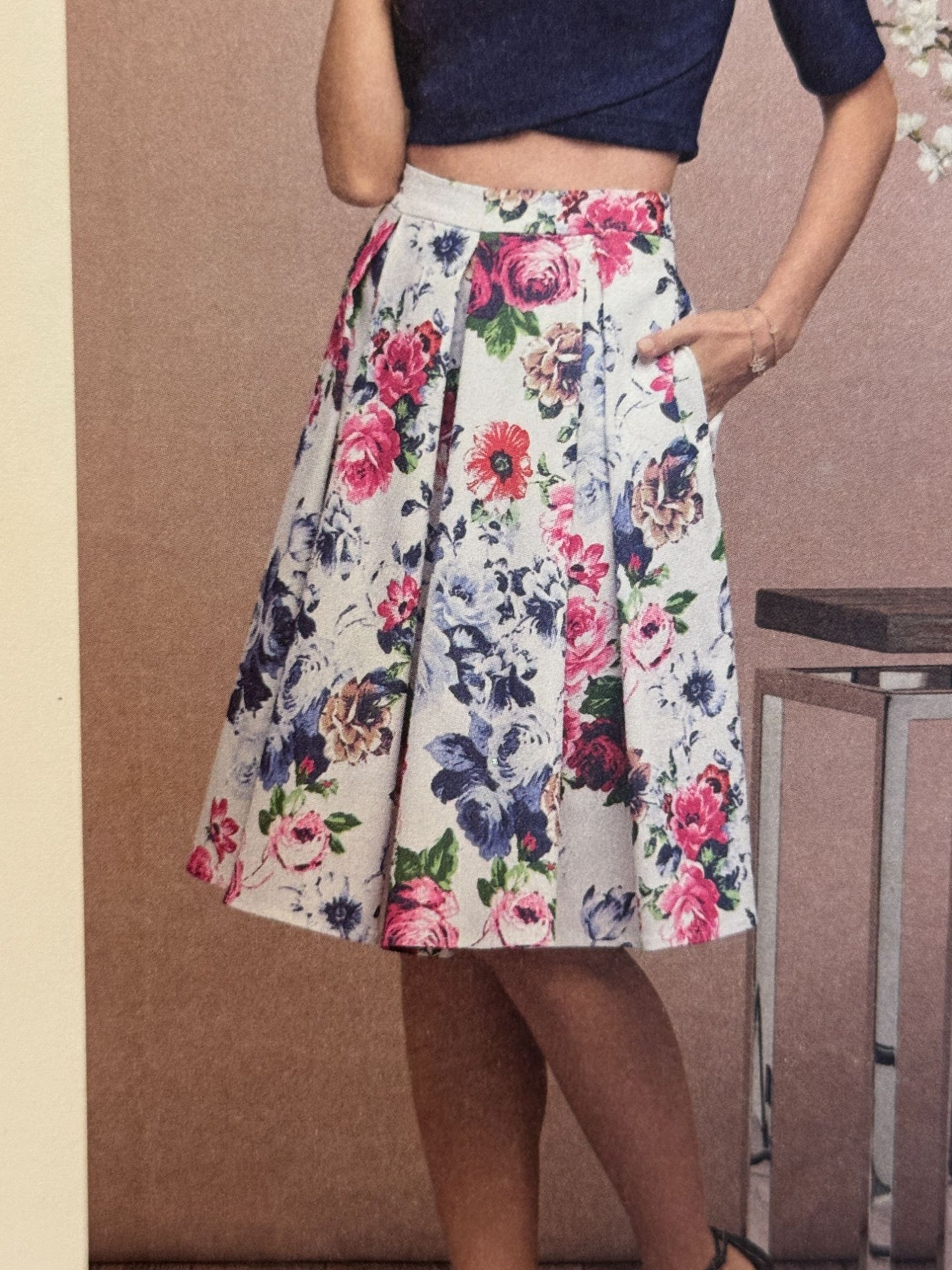 Simplicity Sewing Pattern 8609 Misses Crossover Crop Top Hi Low Skirt Sizes 4-12