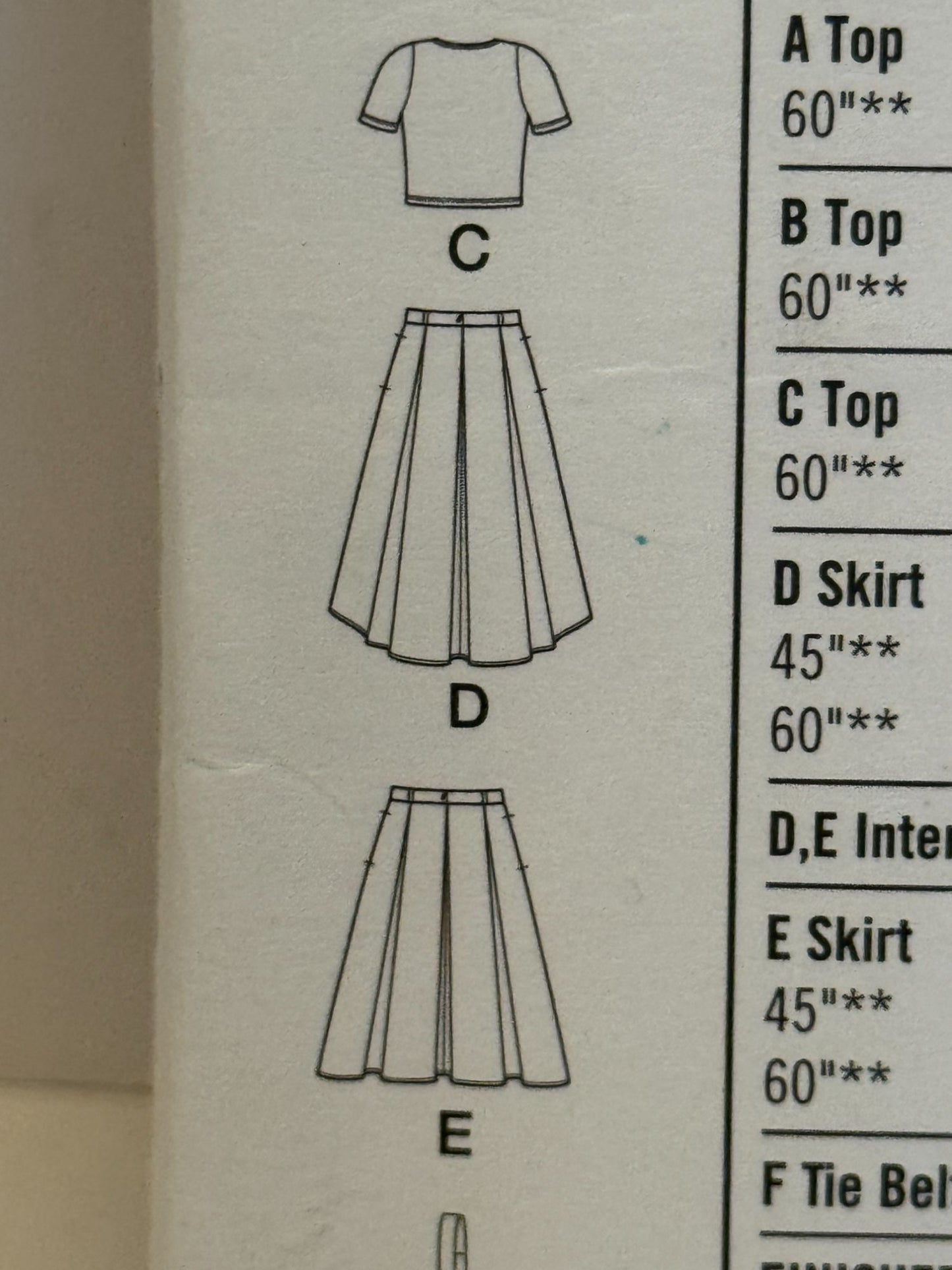 Simplicity Sewing Pattern 8609 Misses Crossover Crop Top Hi Low Skirt Sizes 4-12