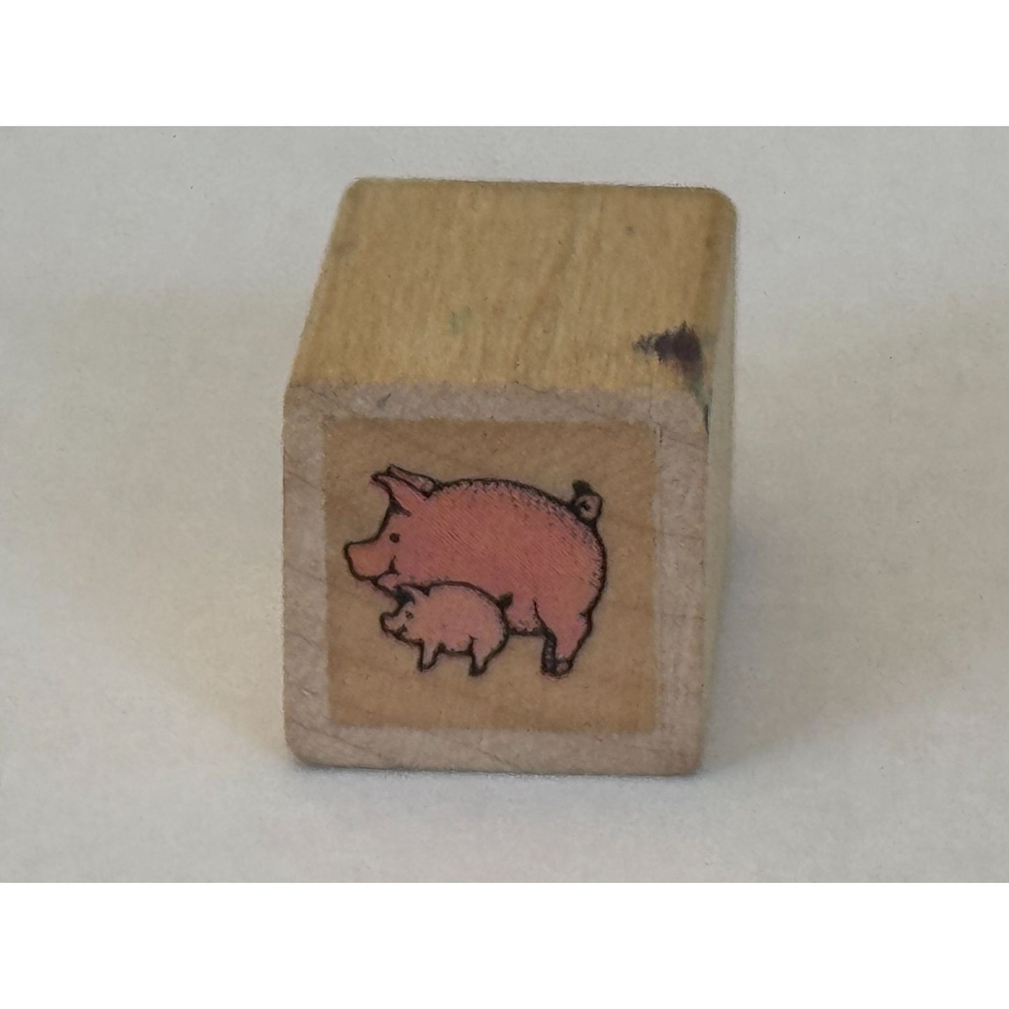 Pigs Rubber Stamp Farm Animal Mother and Baby Piglet Card Making Craft