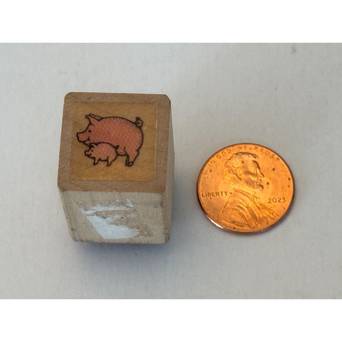 Pigs Rubber Stamp Farm Animal Mother and Baby Piglet Card Making Craft