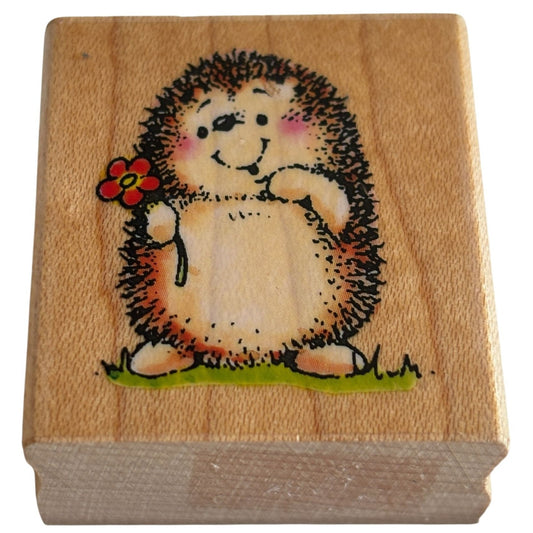 Penny Black Rubber Stamp Shy Hedgehog Flower Love Mothers Day Card Making Friend