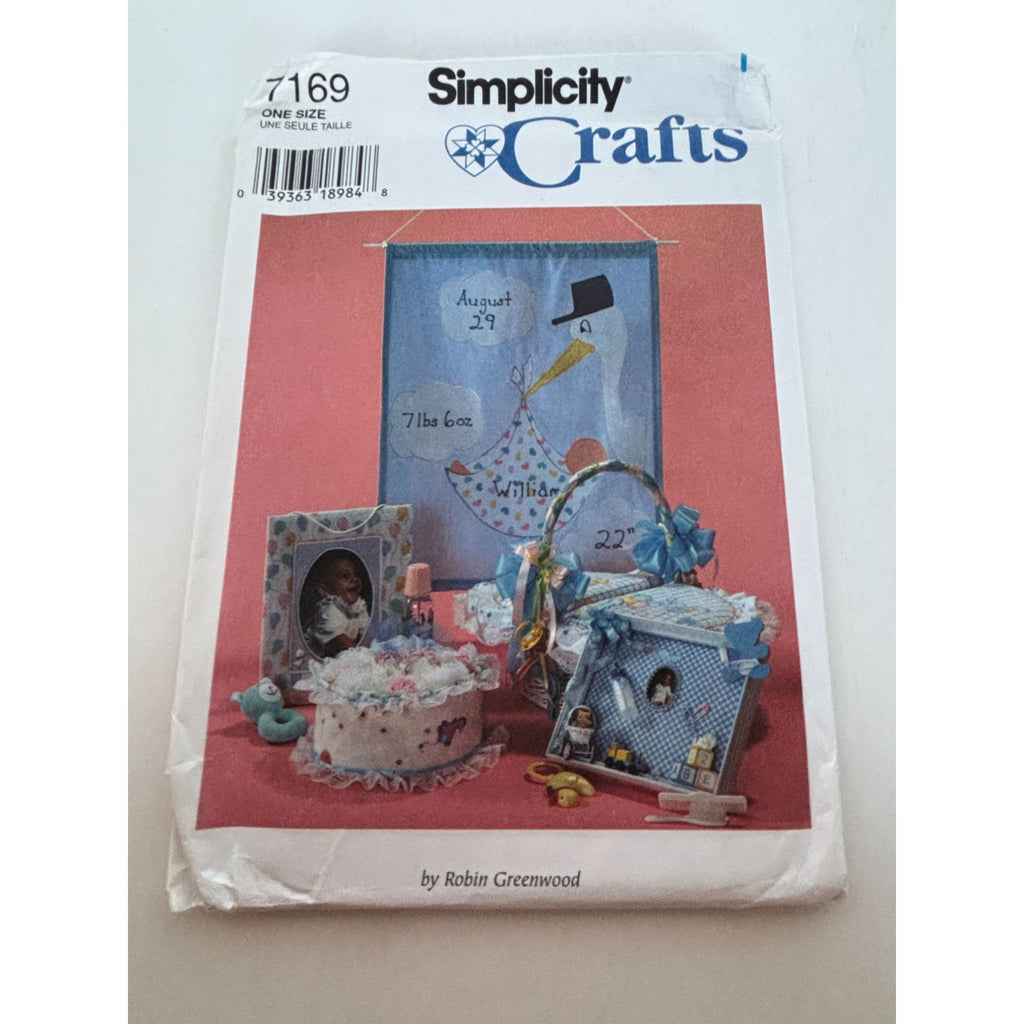 Simplicity Sewing Pattern 7169 Baby Keepsake Decor Announcement Wall Hanging UC