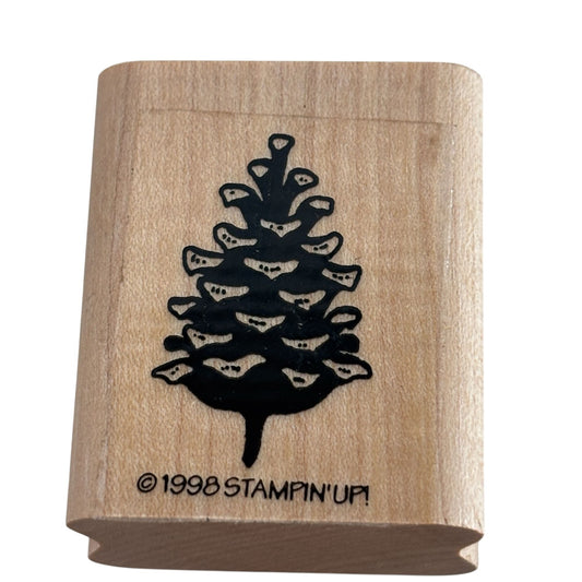 Stampin Up Rubber Stamp Pinecone Christmas Card Making Small Nature Holidays