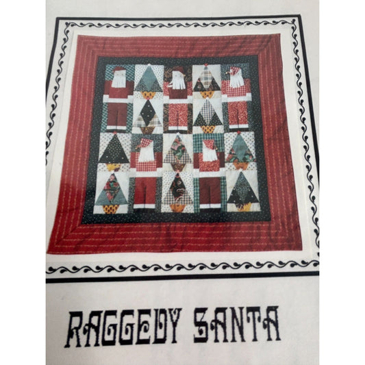 Osage County Quilt Factory Pattern Raggedy Santa Christmas Holidays Piecing UC