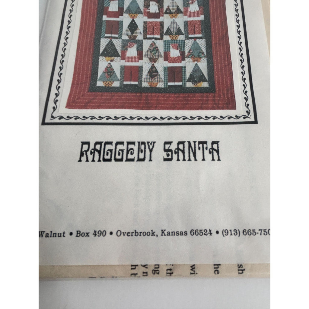 Osage County Quilt Factory Pattern Raggedy Santa Christmas Holidays Piecing UC