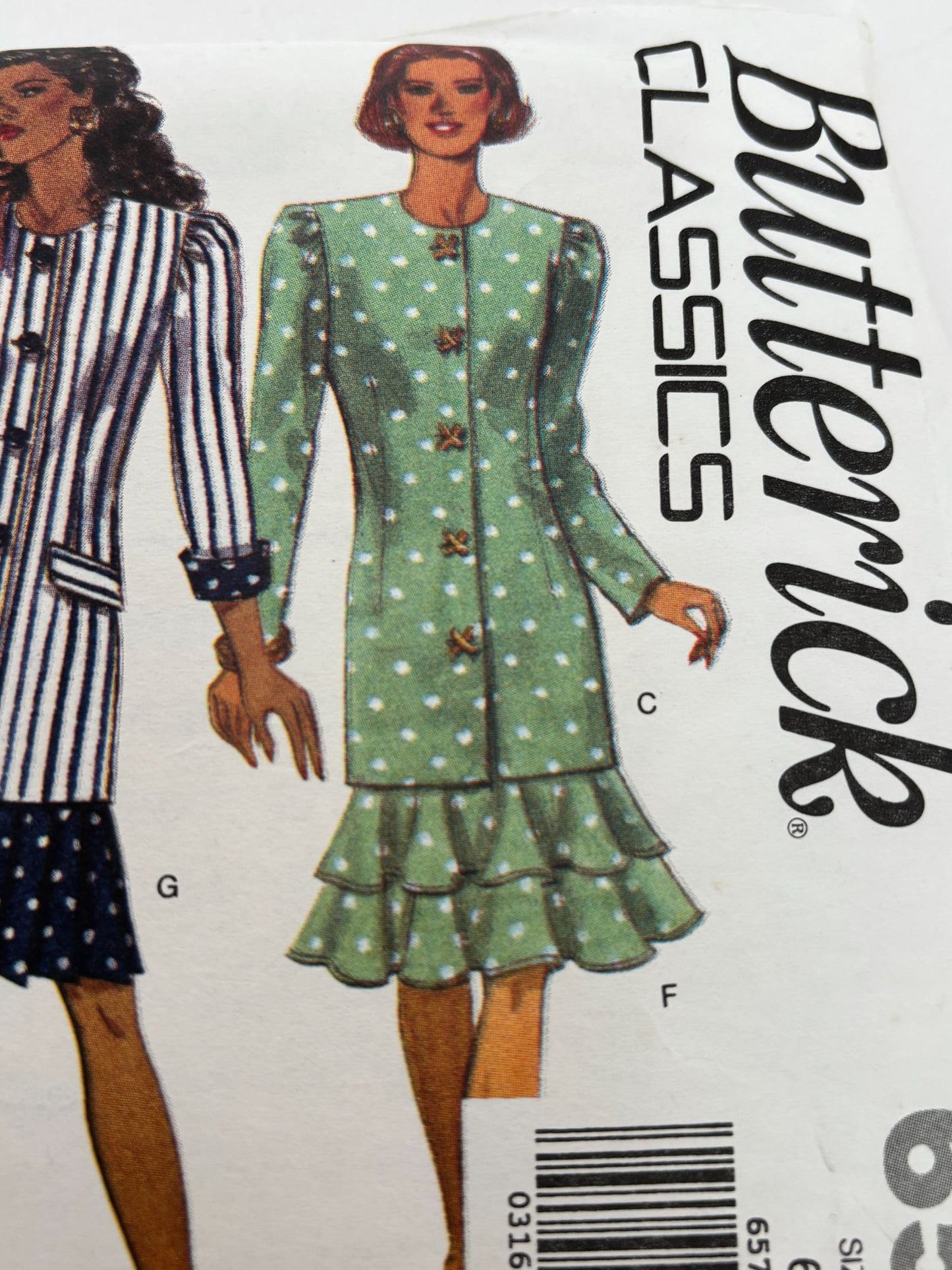 Butterick Sewing Pattern 6579 Straight Dress Skirt Vintage 90s Workwear 6-10 UC