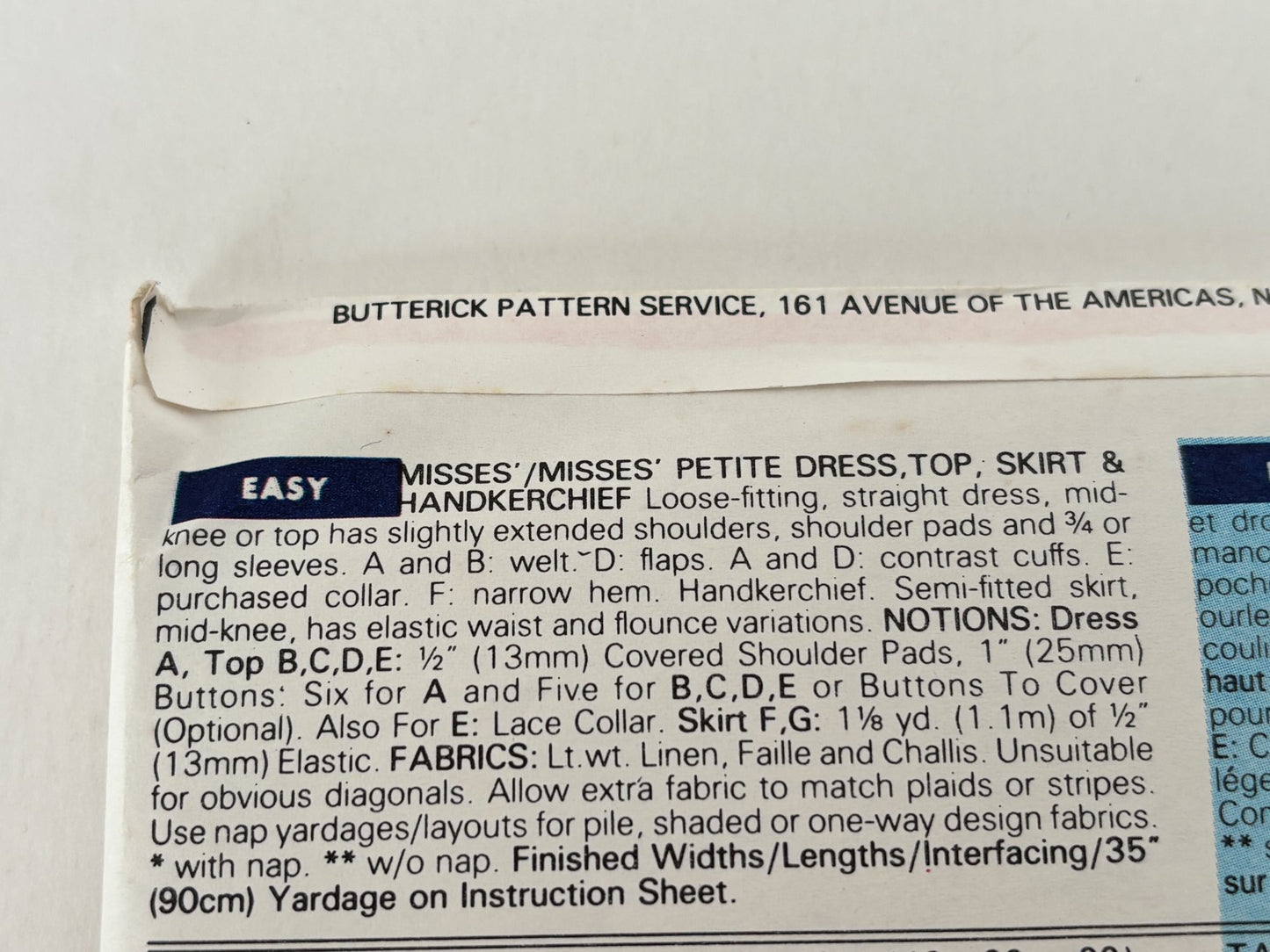 Butterick Sewing Pattern 6579 Straight Dress Skirt Vintage 90s Workwear 6-10 UC