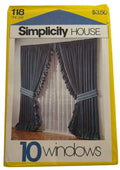 Simplicity House Sewing Instruction Card 118 Theatre Curtain Opera Window Shades
