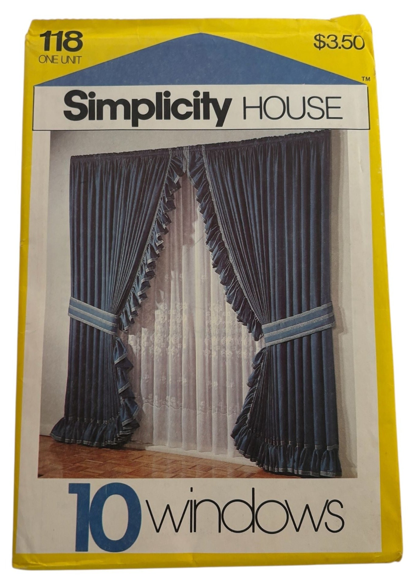 Simplicity House Sewing Instruction Card 118 Theatre Curtain Opera Window Shades