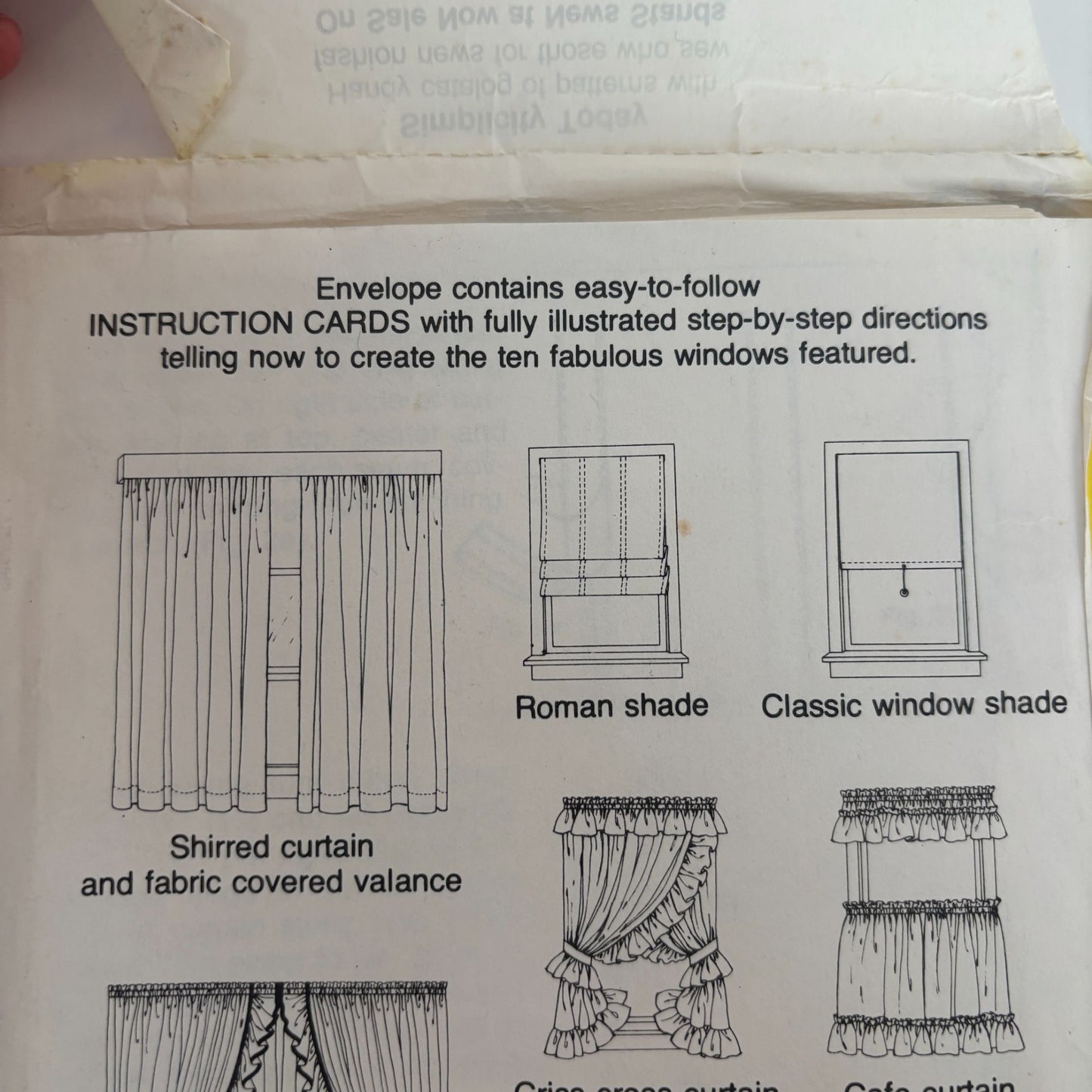 Simplicity House Sewing Instruction Card 118 Theatre Curtain Opera Window Shades