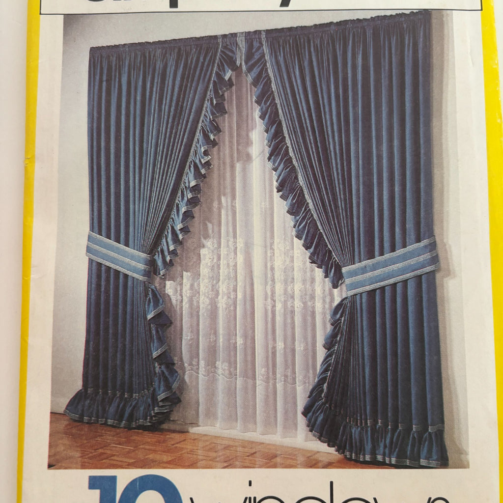 Simplicity House Sewing Instruction Card 118 Theatre Curtain Opera Window Shades