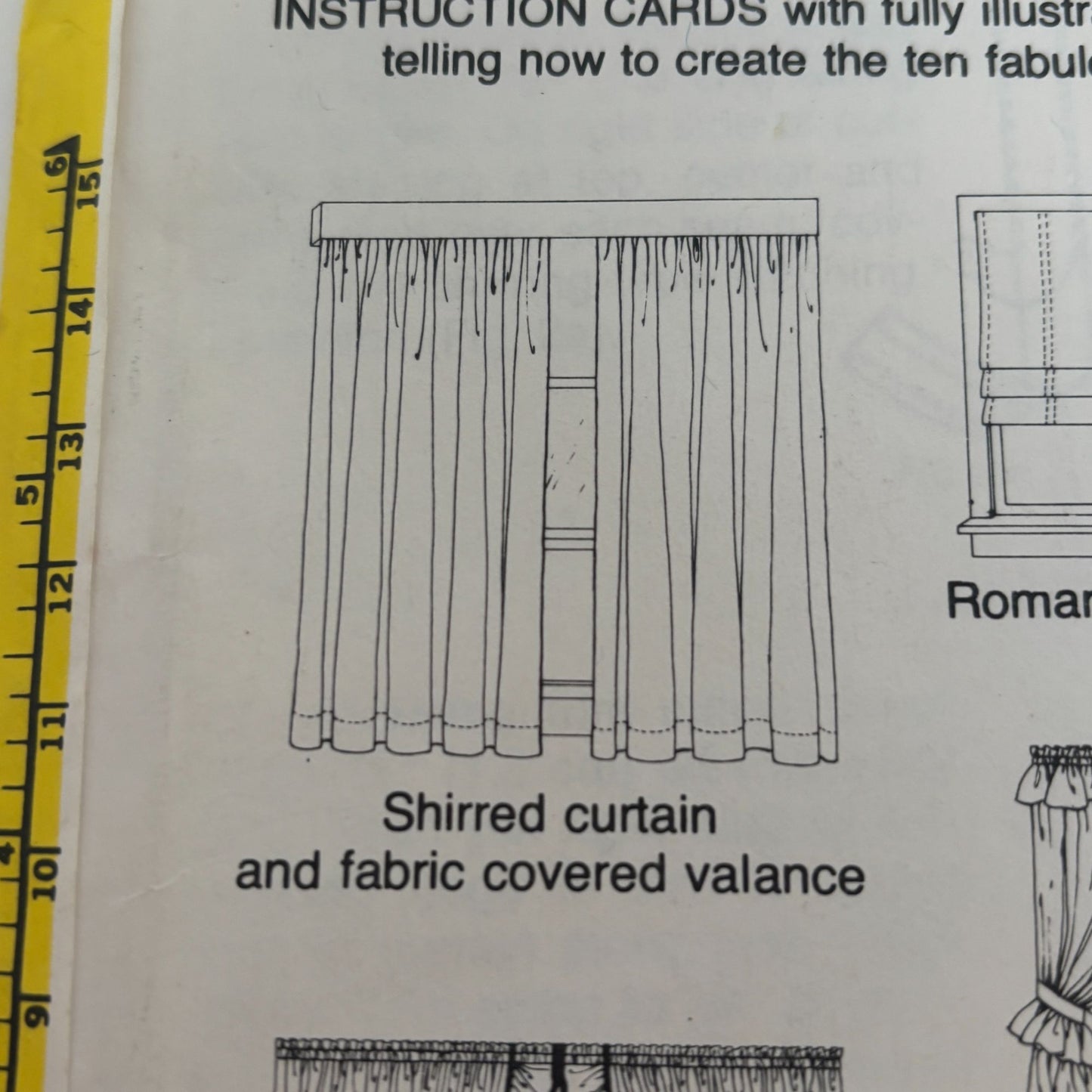 Simplicity House Sewing Instruction Card 118 Theatre Curtain Opera Window Shades