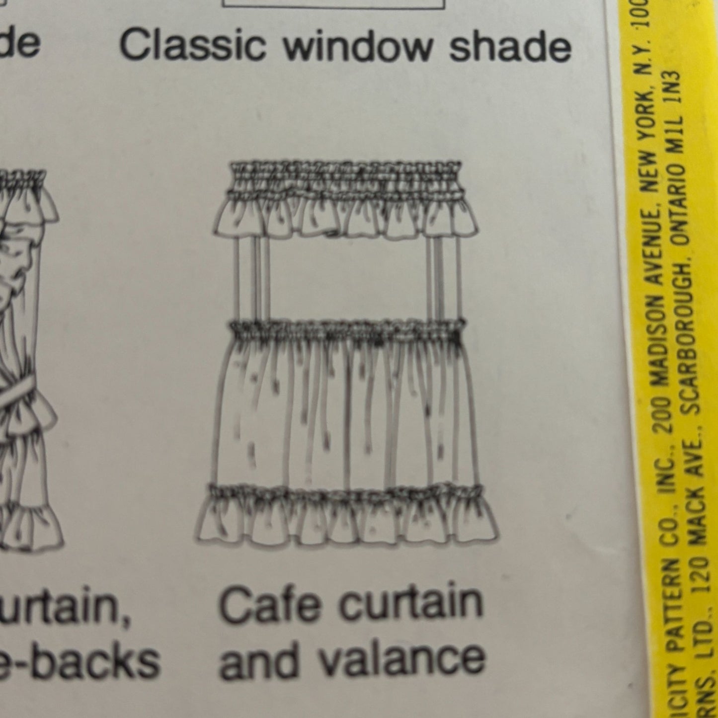 Simplicity House Sewing Instruction Card 118 Theatre Curtain Opera Window Shades