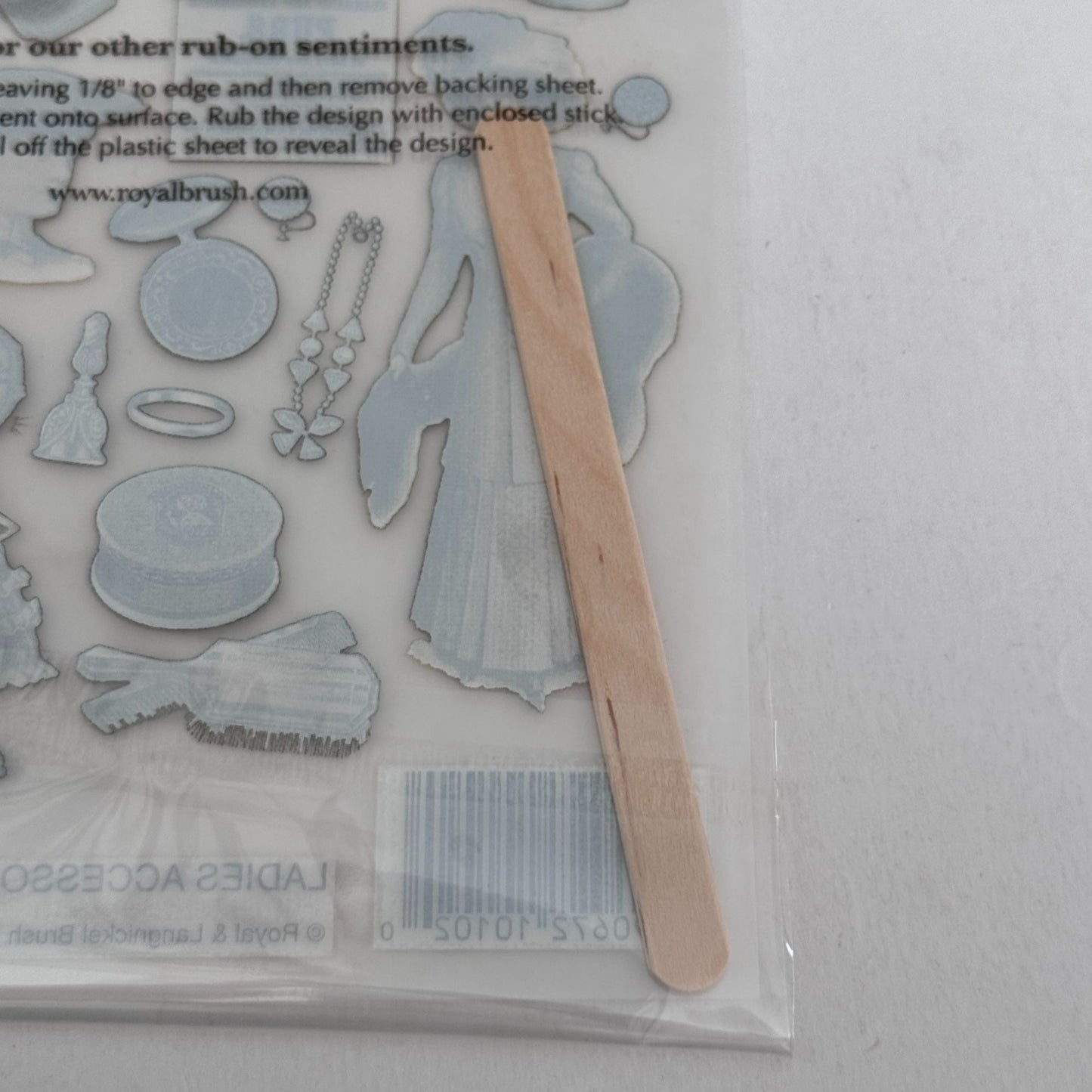 Royal and Langnickel Ladies Accessories Rub-On Rub Ons Scrapbooking Fashion Hat Victorian Jewelry Perfume