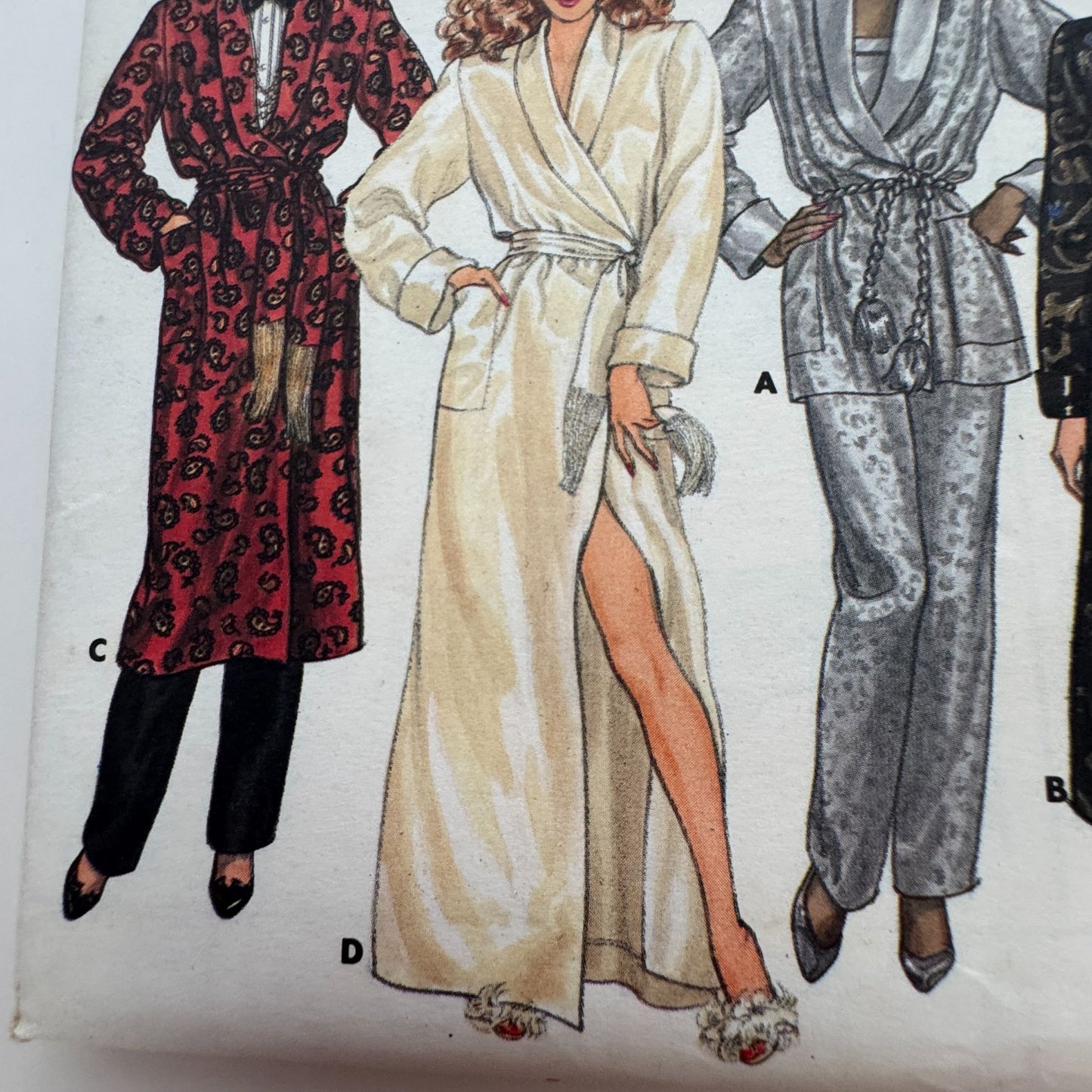 Butterick Classics Sewing Pattern 3547 Misses Robe and Pants 14-18 1980s Vintage