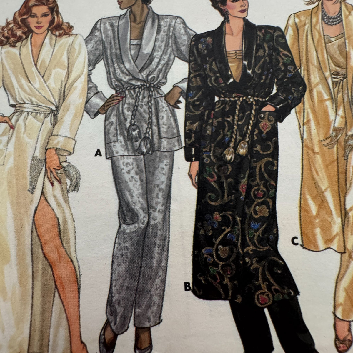Butterick Classics Sewing Pattern 3547 Misses Robe and Pants 14-18 1980s Vintage