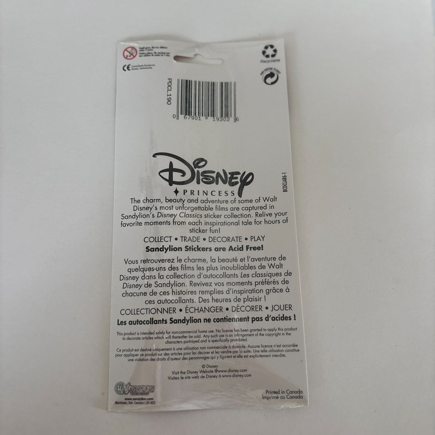 Disney Princess Stickers Cinderella Snow White Belle Aurora Sandylion Scrapbook