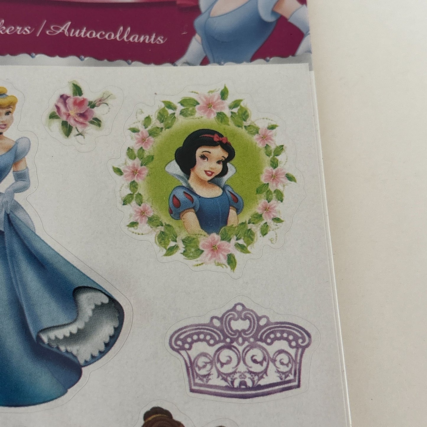 Disney Princess Stickers Cinderella Snow White Belle Aurora Sandylion Scrapbook