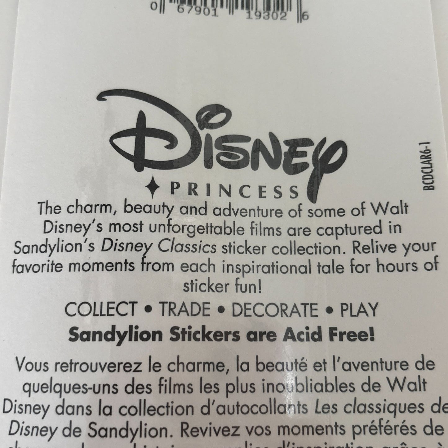 Disney Princess Stickers Cinderella Snow White Belle Aurora Sandylion Scrapbook